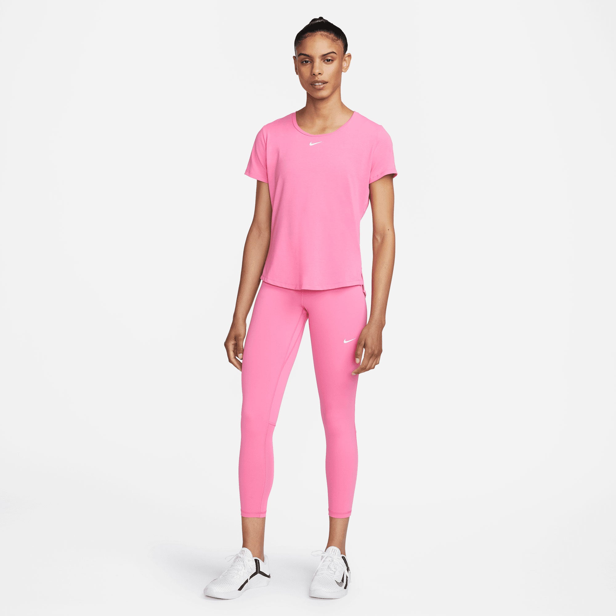 Nike One Luxe Dri-FIT Women's Standard Fit SS Top Pink (5)