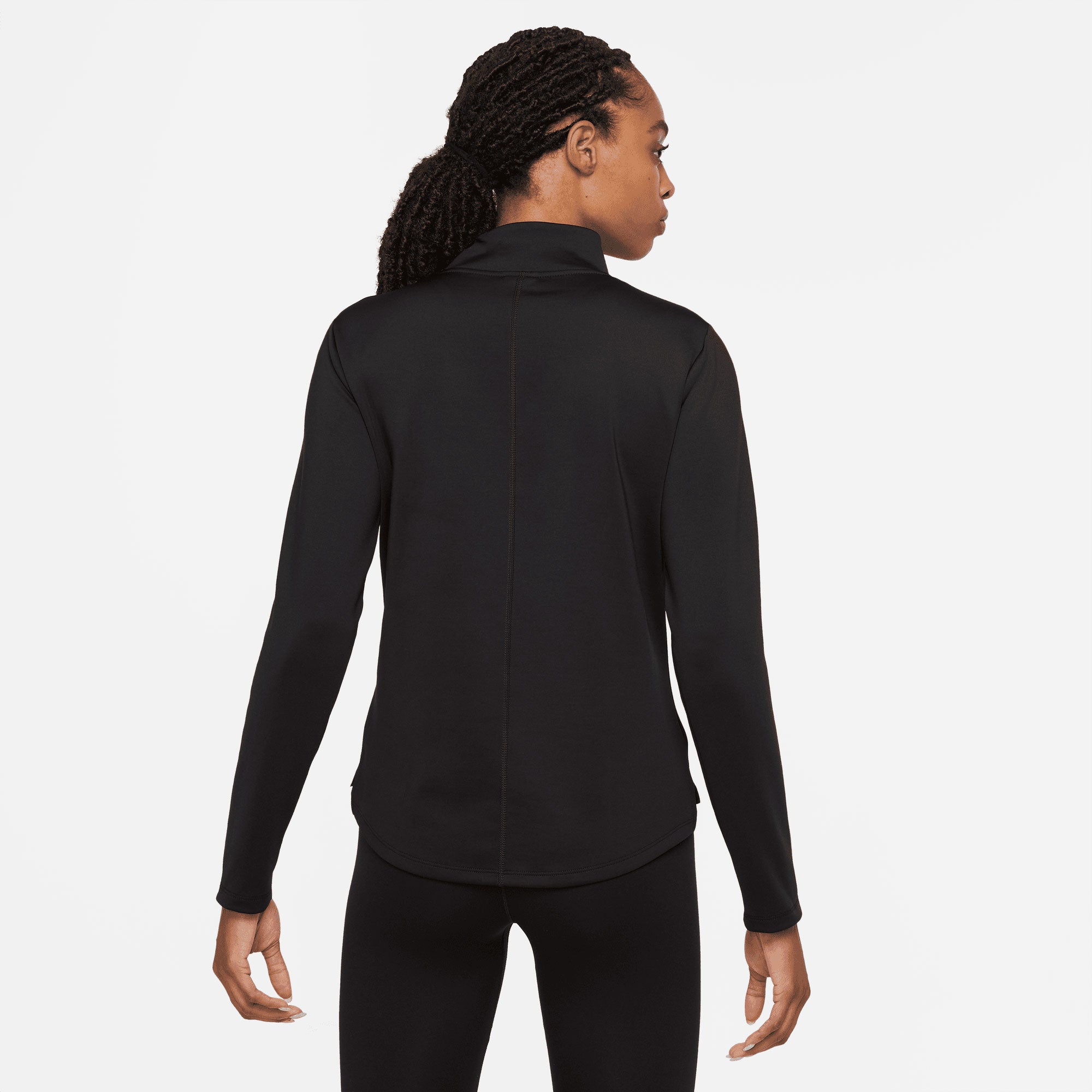 Nike One Therma-FIT Women's Long-Sleeve Half-Zip Top Black (2)