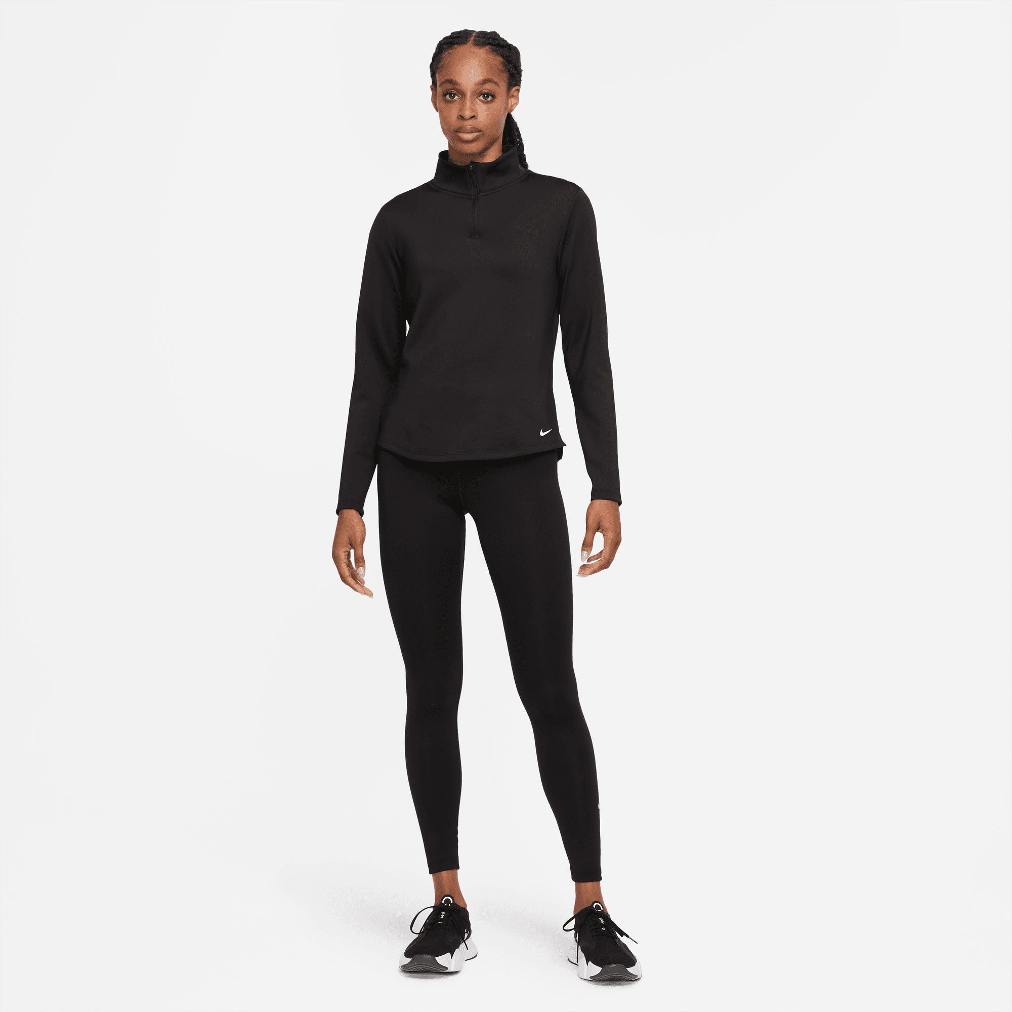 Nike One Therma-FIT Women's Long-Sleeve Half-Zip Top Black (5)