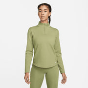 Nike One Therma-FIT Women's Long-Sleeve Half-Zip Top Green (1)