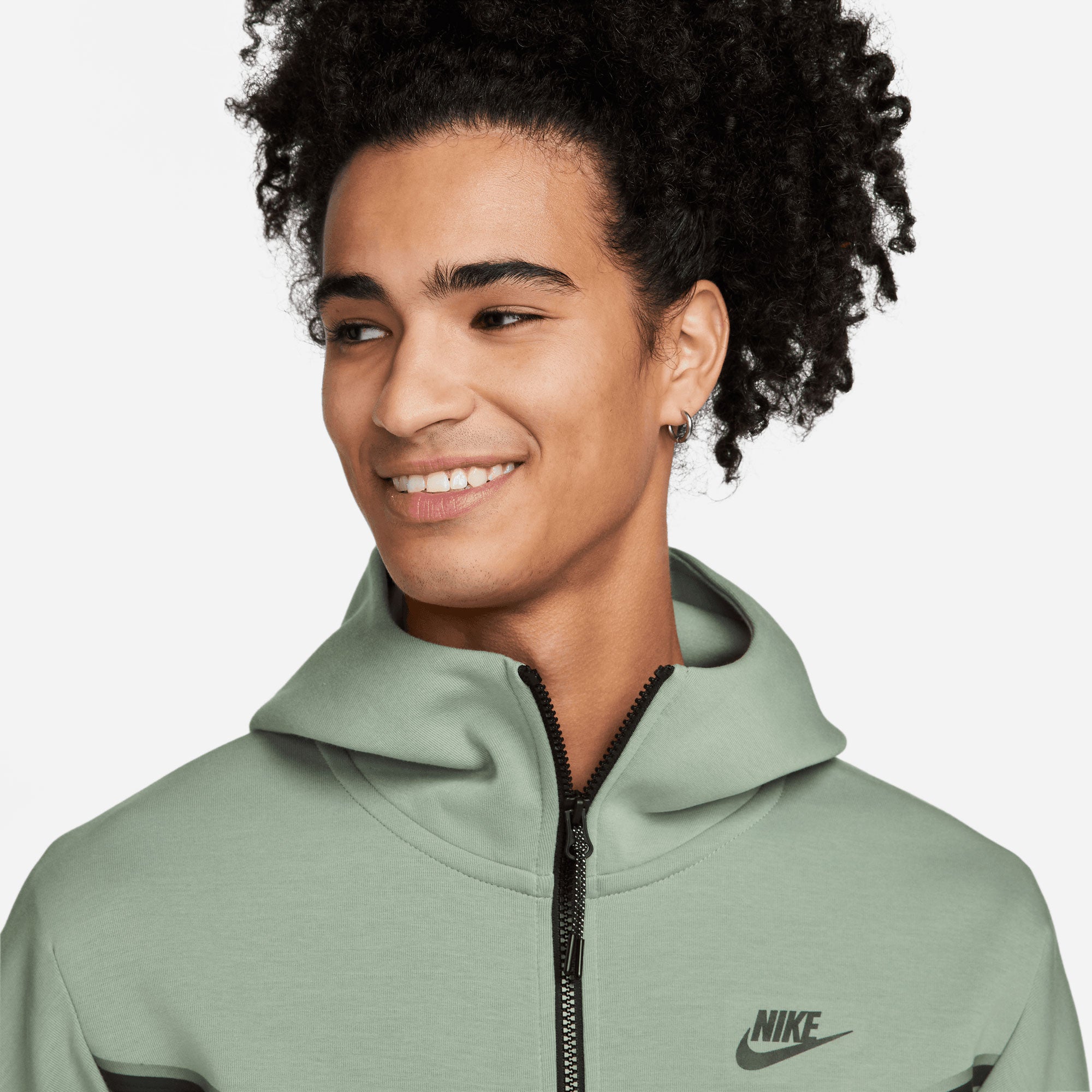 Nike Tech Fleece Men's Full-Zip Hoodie Green (3)