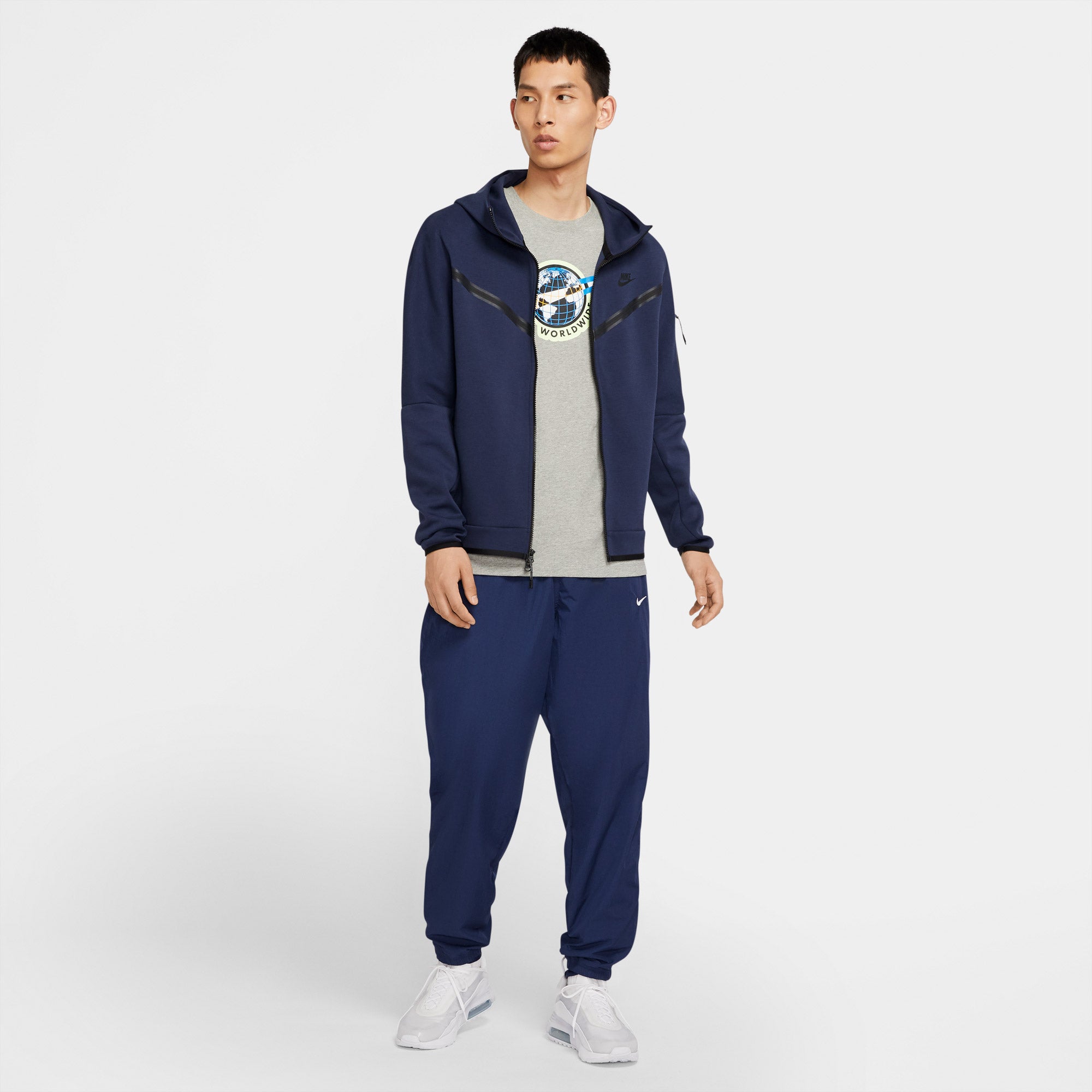 Nike Tech Fleece Men's Full-Zip Hoodie Blue (3)