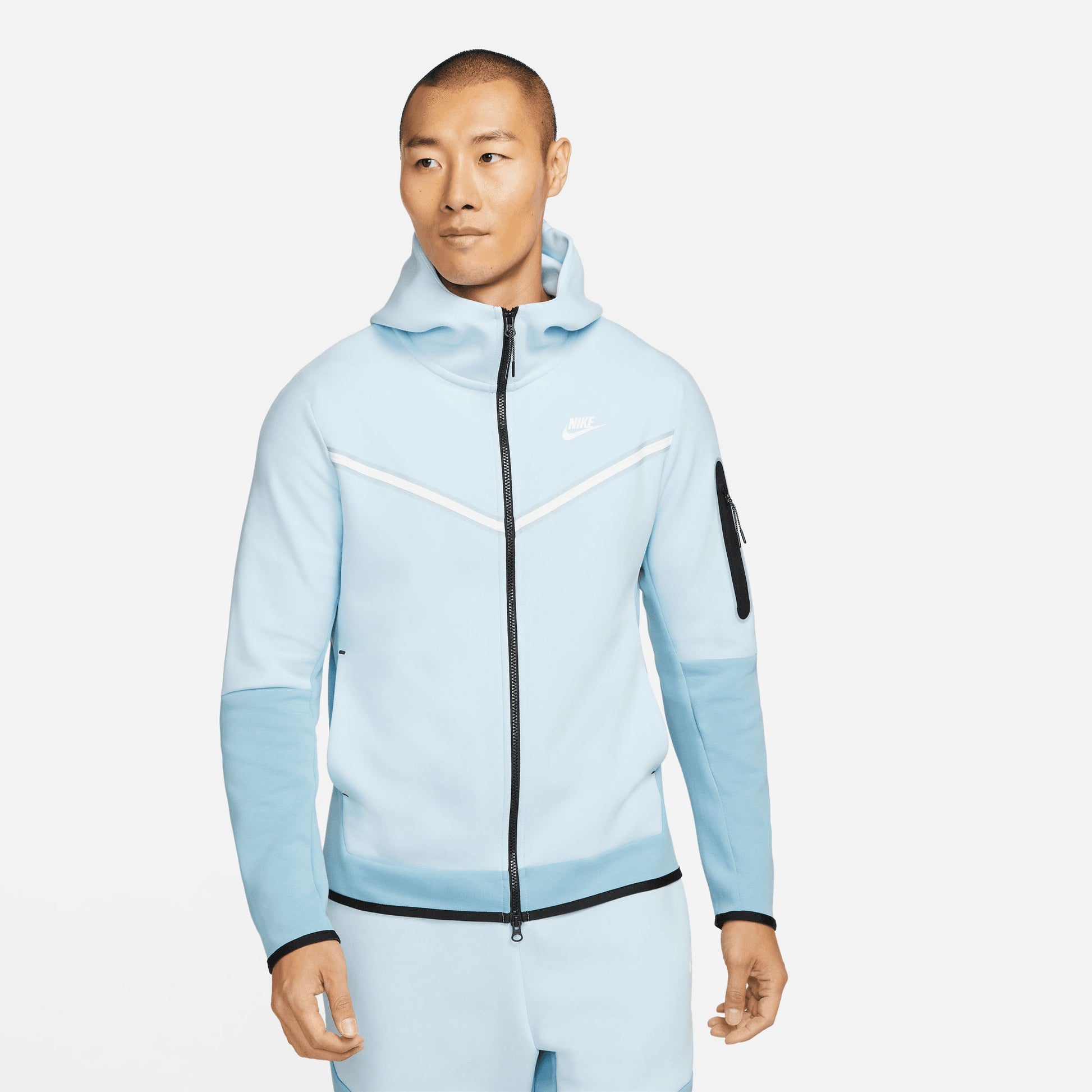 Nike Tech Fleece Men's Full-Zip Hoodie Blue (1)