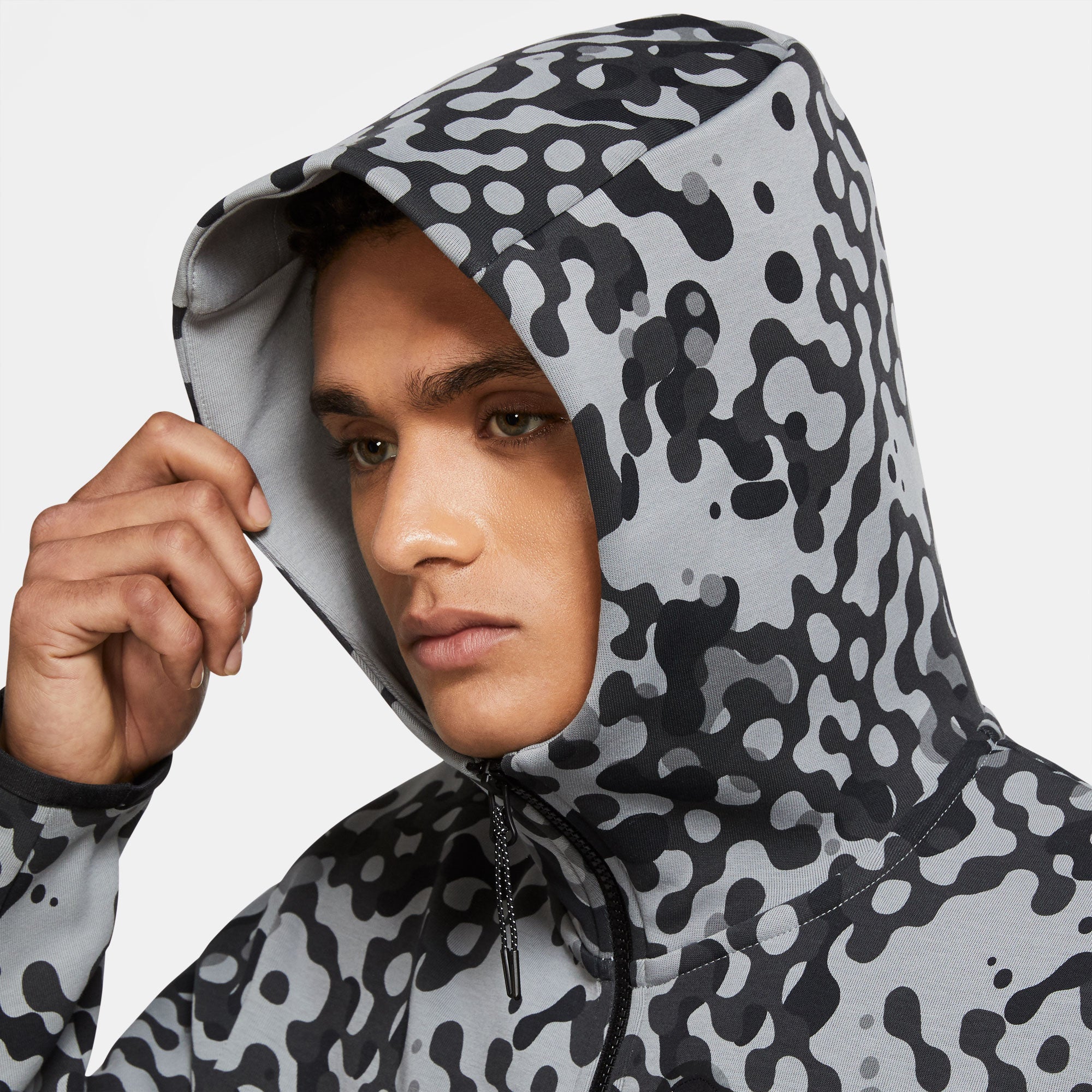 Shop Nike Tech Fleece Full-Zip Hoodie FB7921-063 grey