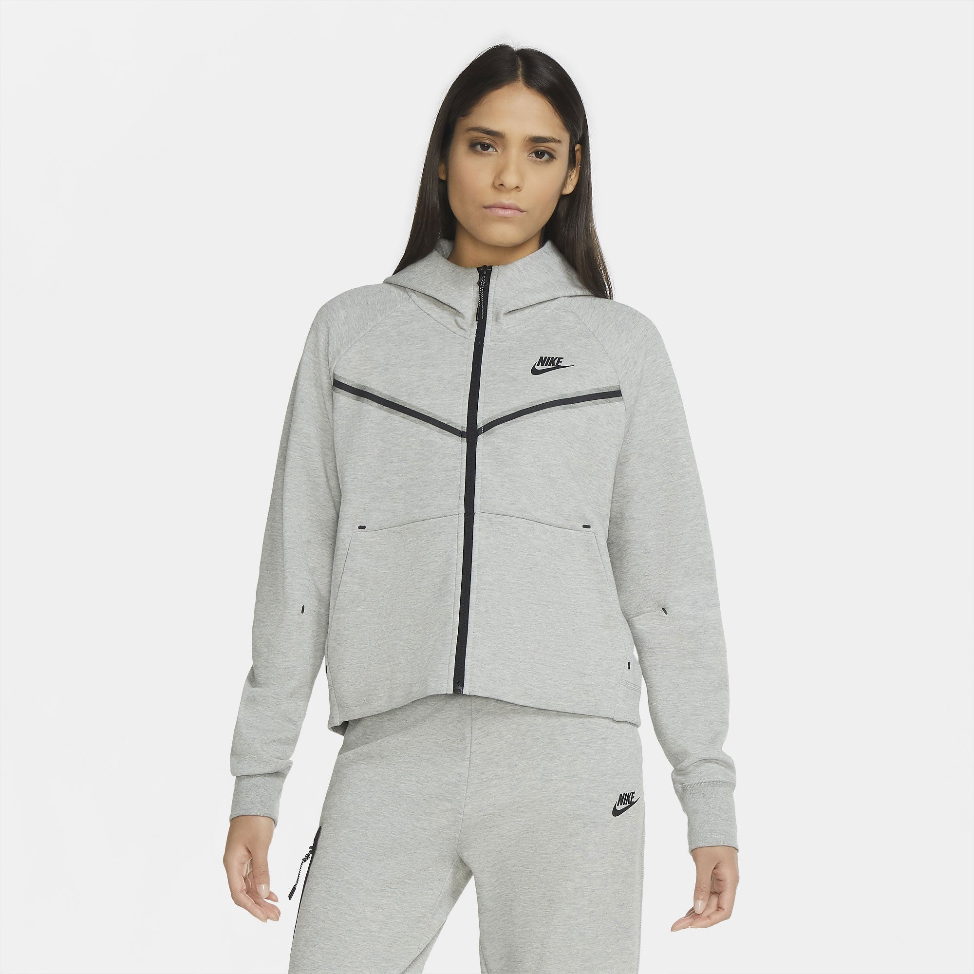 Nike Tech Fleece Women's Full-Zip Hoodie Grey (1)