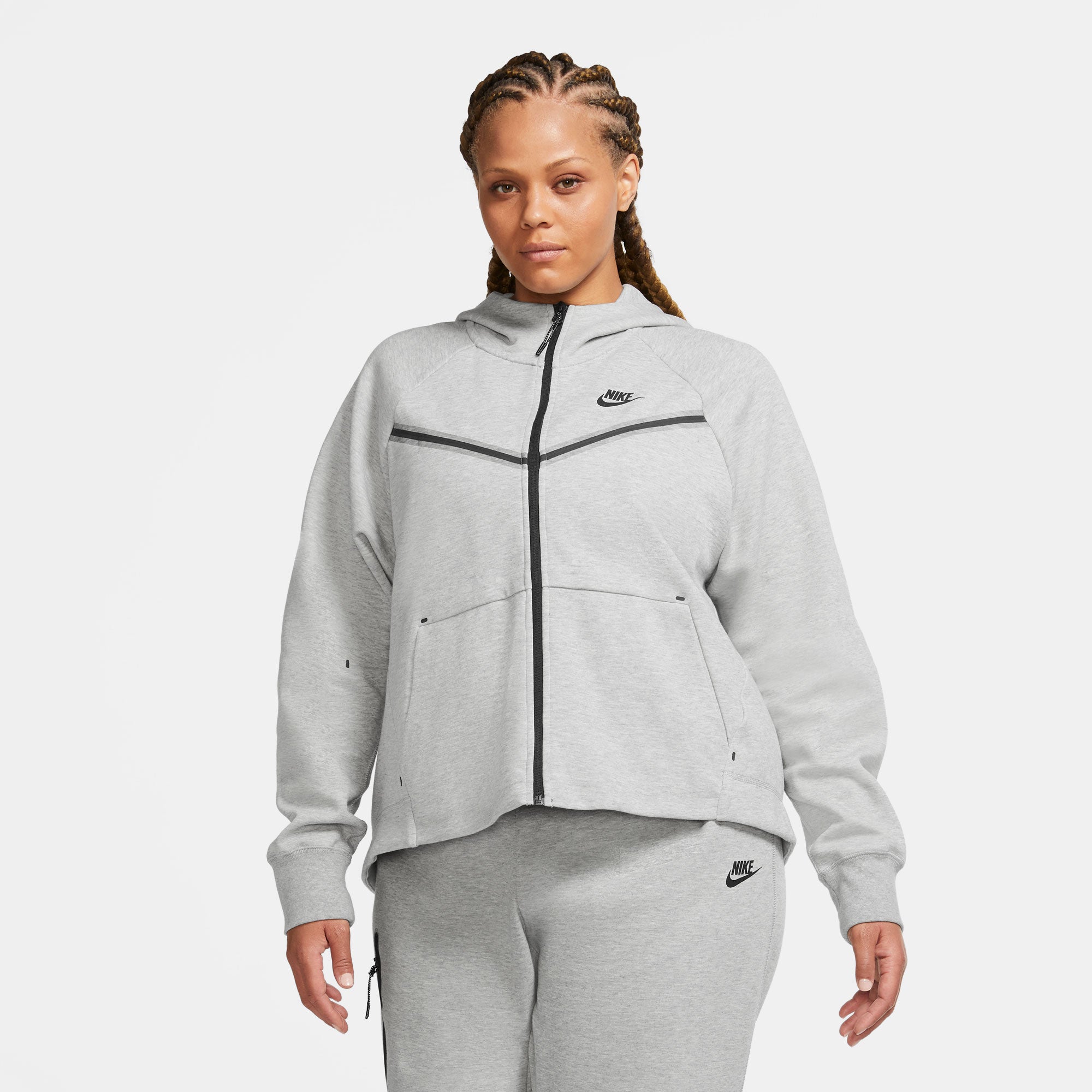 Nike Tech Fleece Women's Full-Zip Hoodie Grey (3)