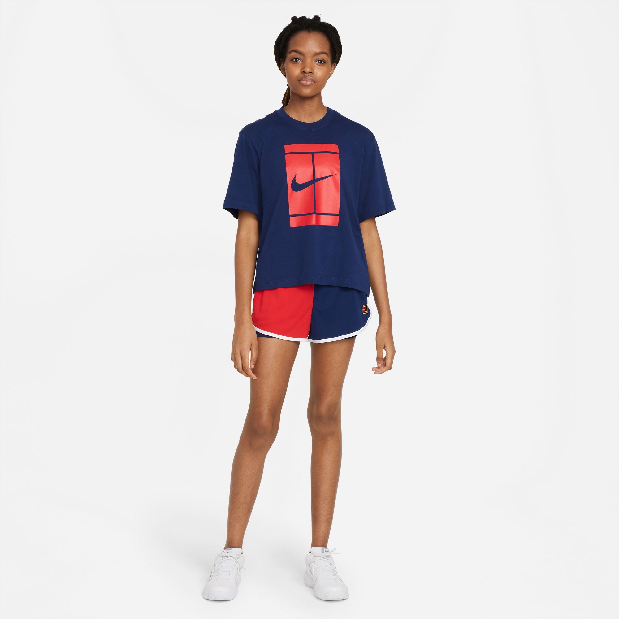 Nike Women's Court Logo Tennis T-Shirt Blue (3)