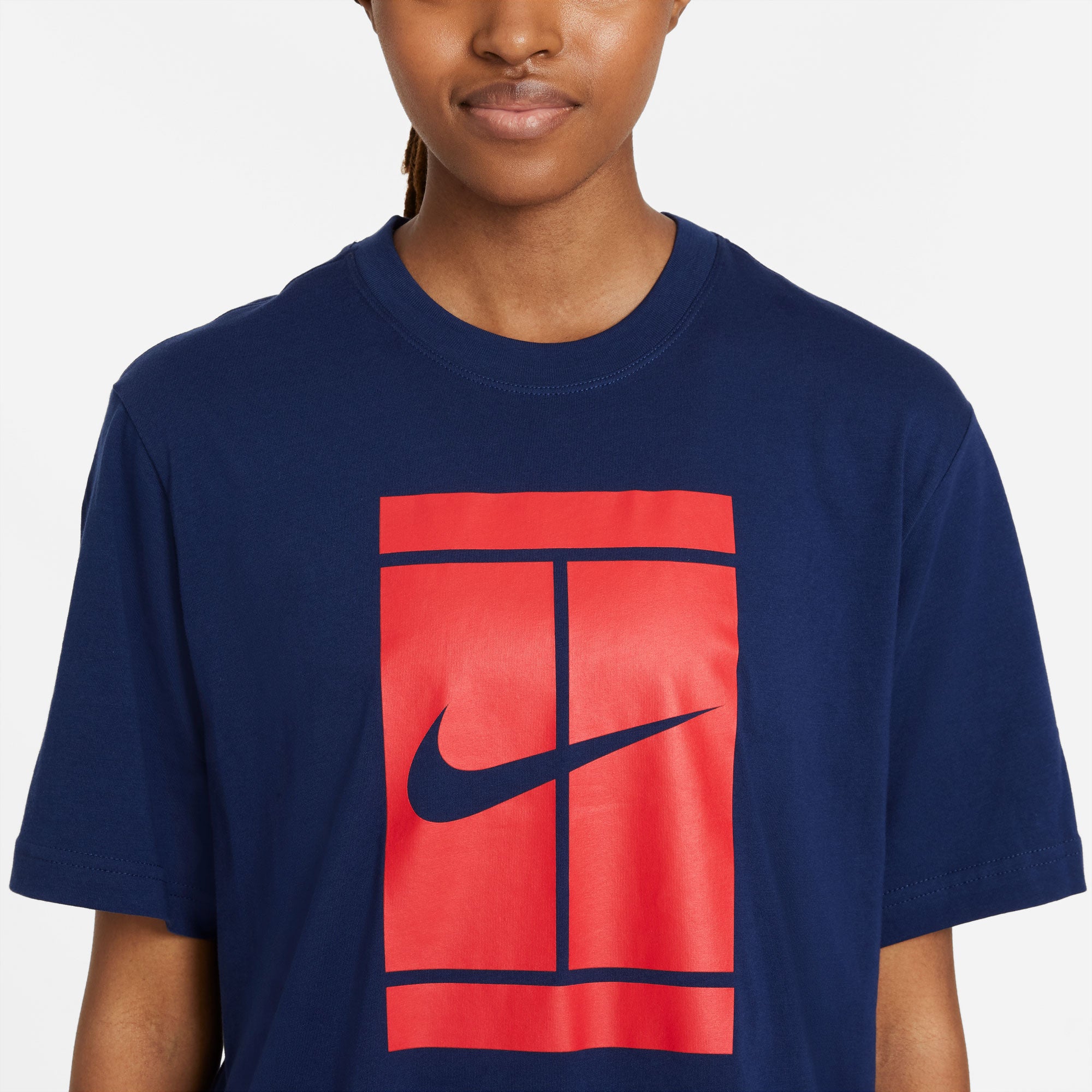 Nike Women's Court Logo Tennis T-Shirt Blue (4)