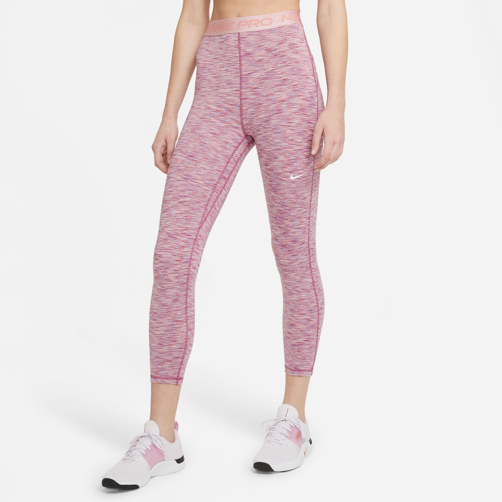 Nike Women's Cropped Space-Dye Tights Pink (1)