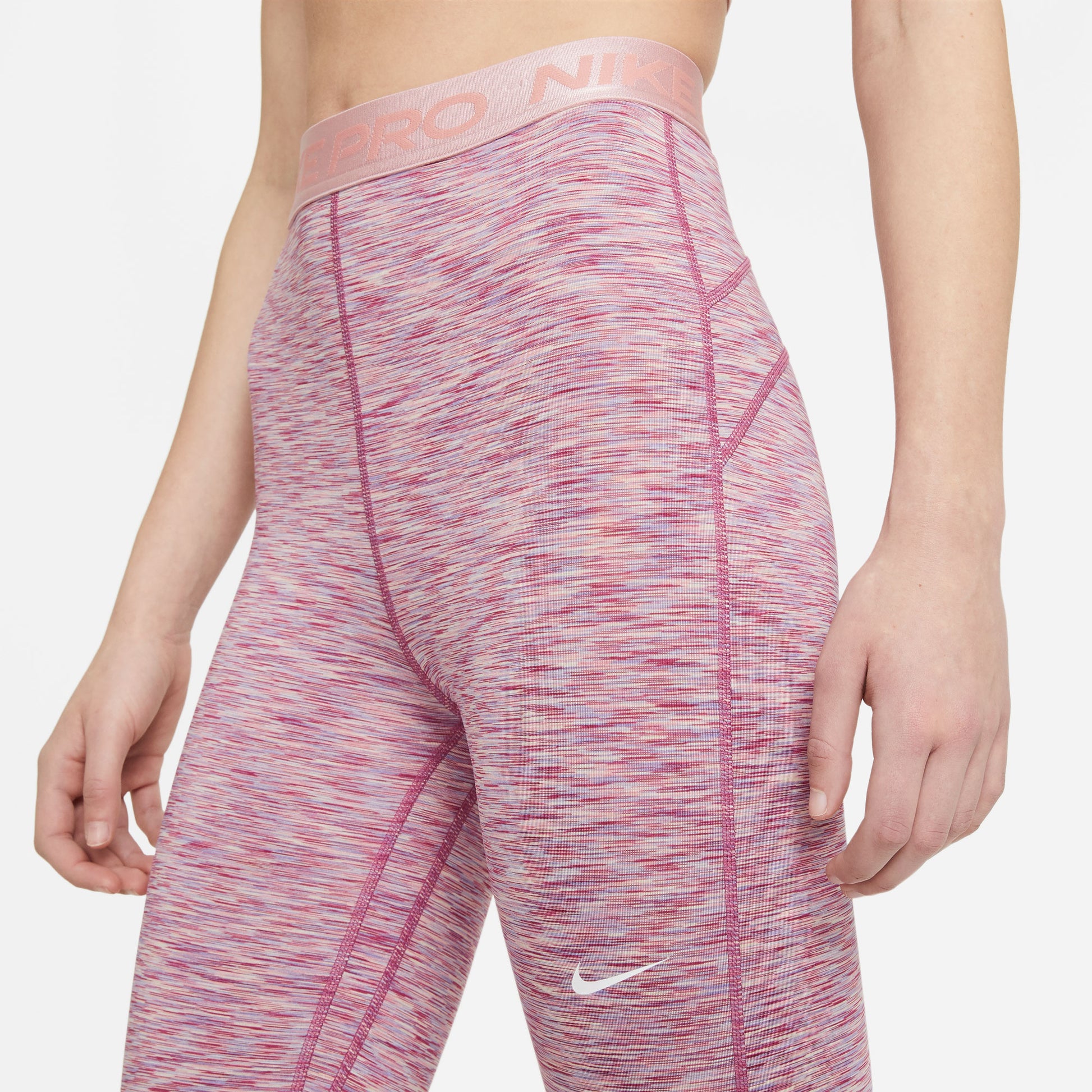 Nike Women's Cropped Space-Dye Tights Pink (4)