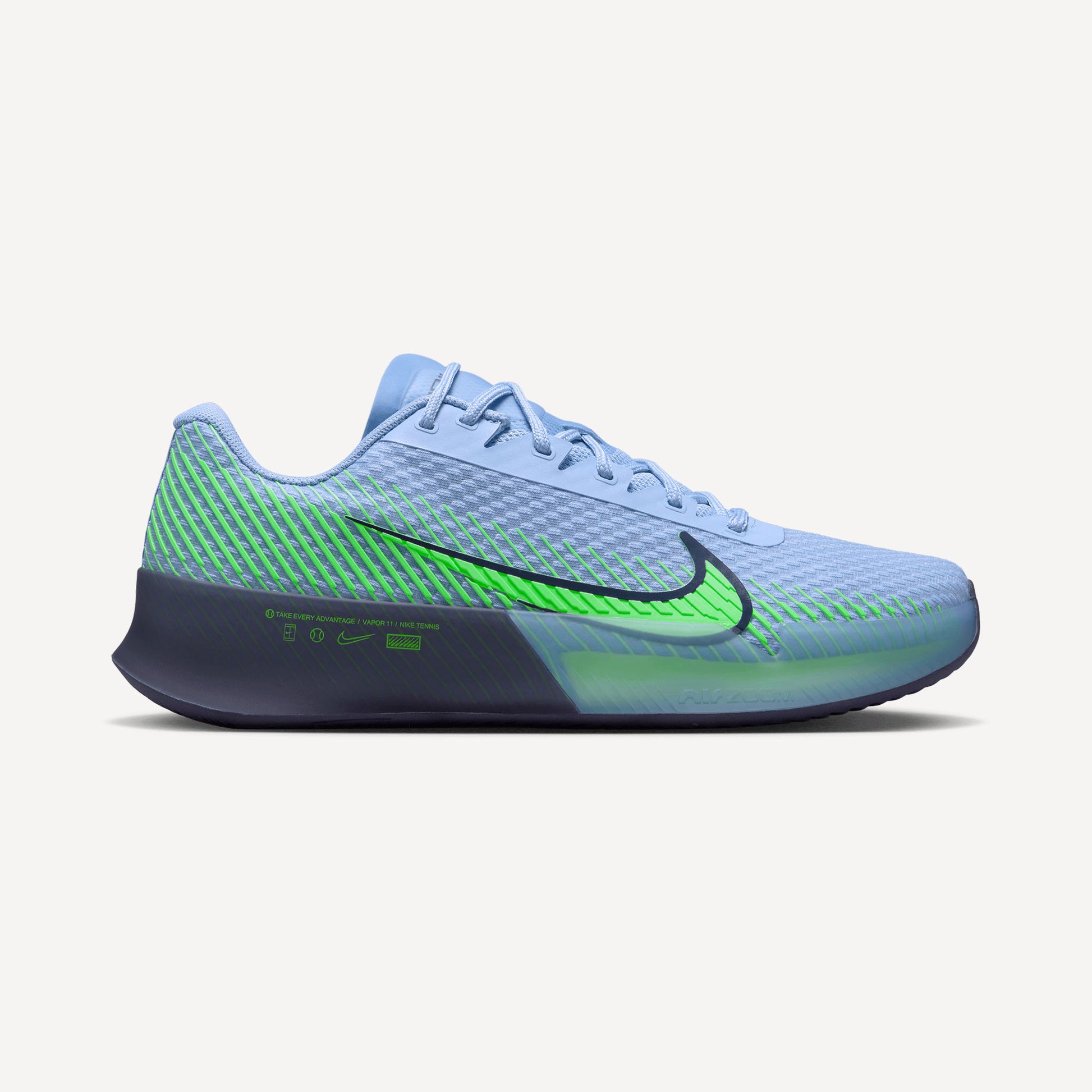 NikeCourt Air Zoom Vapor 11 Men's Clay Court Tennis Shoes Blue (1)