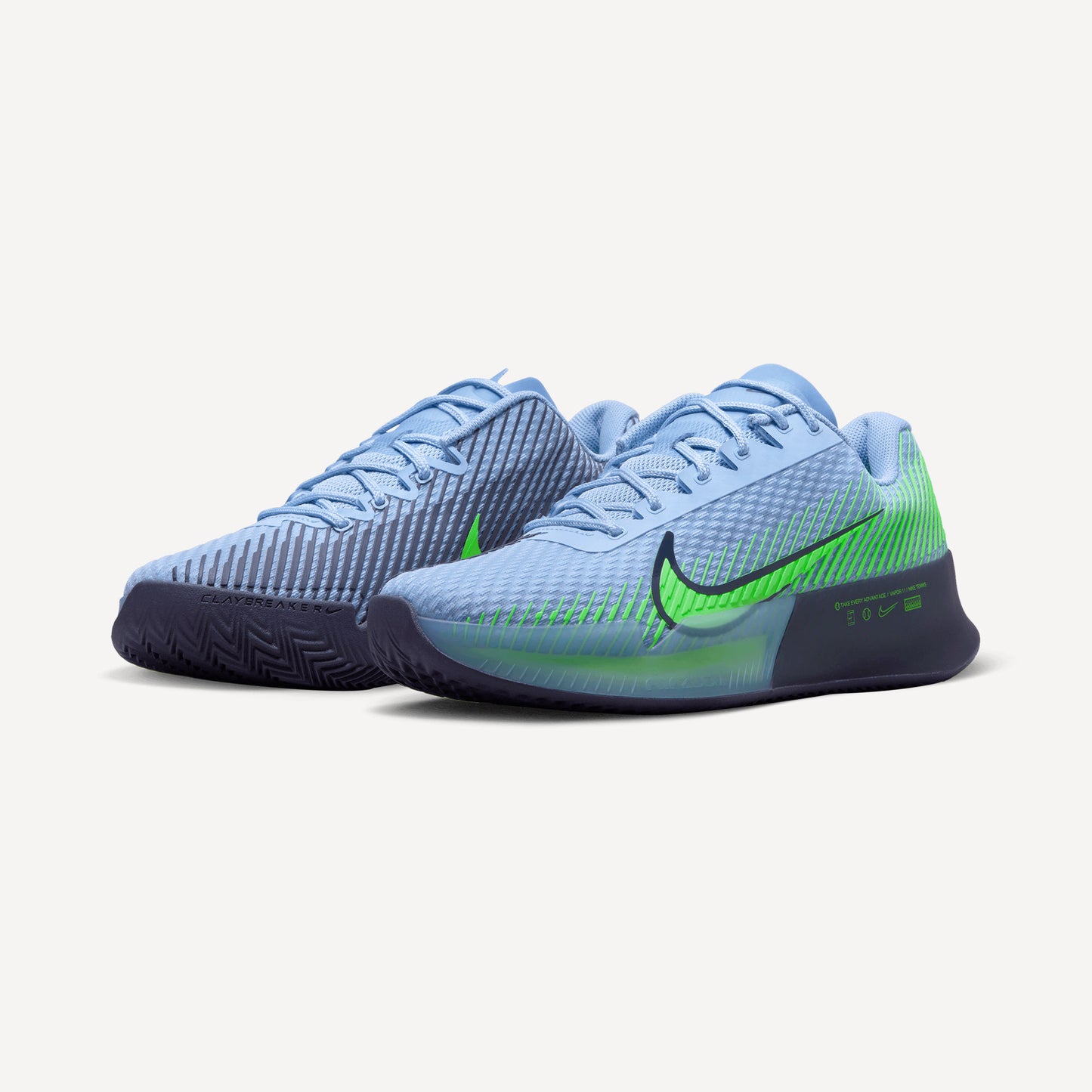 NikeCourt Air Zoom Vapor 11 Men's Clay Court Tennis Shoes Blue (4)
