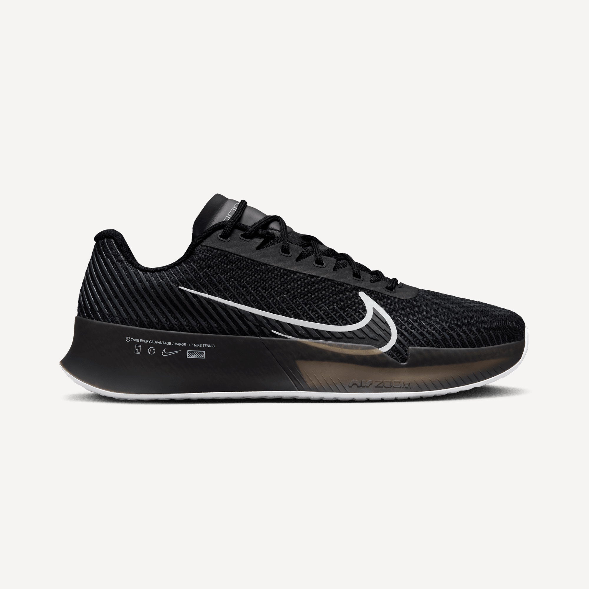 NikeCourt Air Zoom Vapor 11 Men's Hard Court Tennis Shoes Black (1)