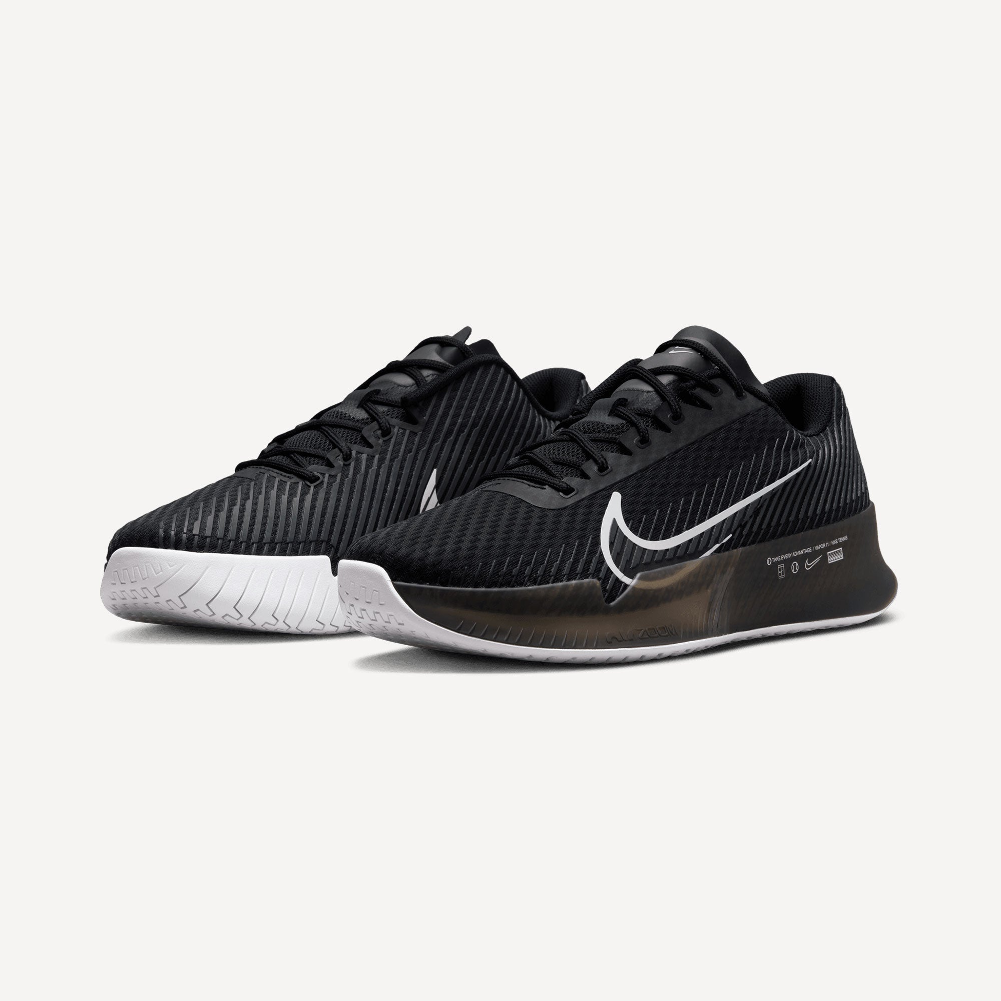 NikeCourt Air Zoom Vapor 11 Men's Hard Court Tennis Shoes Black (4)