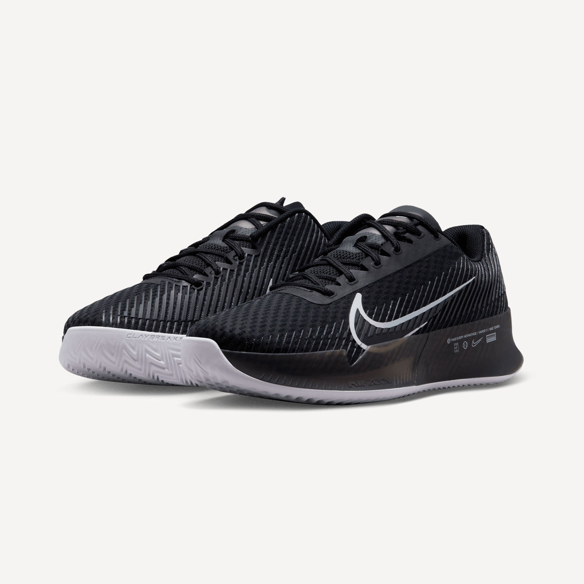 NikeCourt Air Zoom Vapor 11 Women's Clay Court Tennis Shoes Black (4)