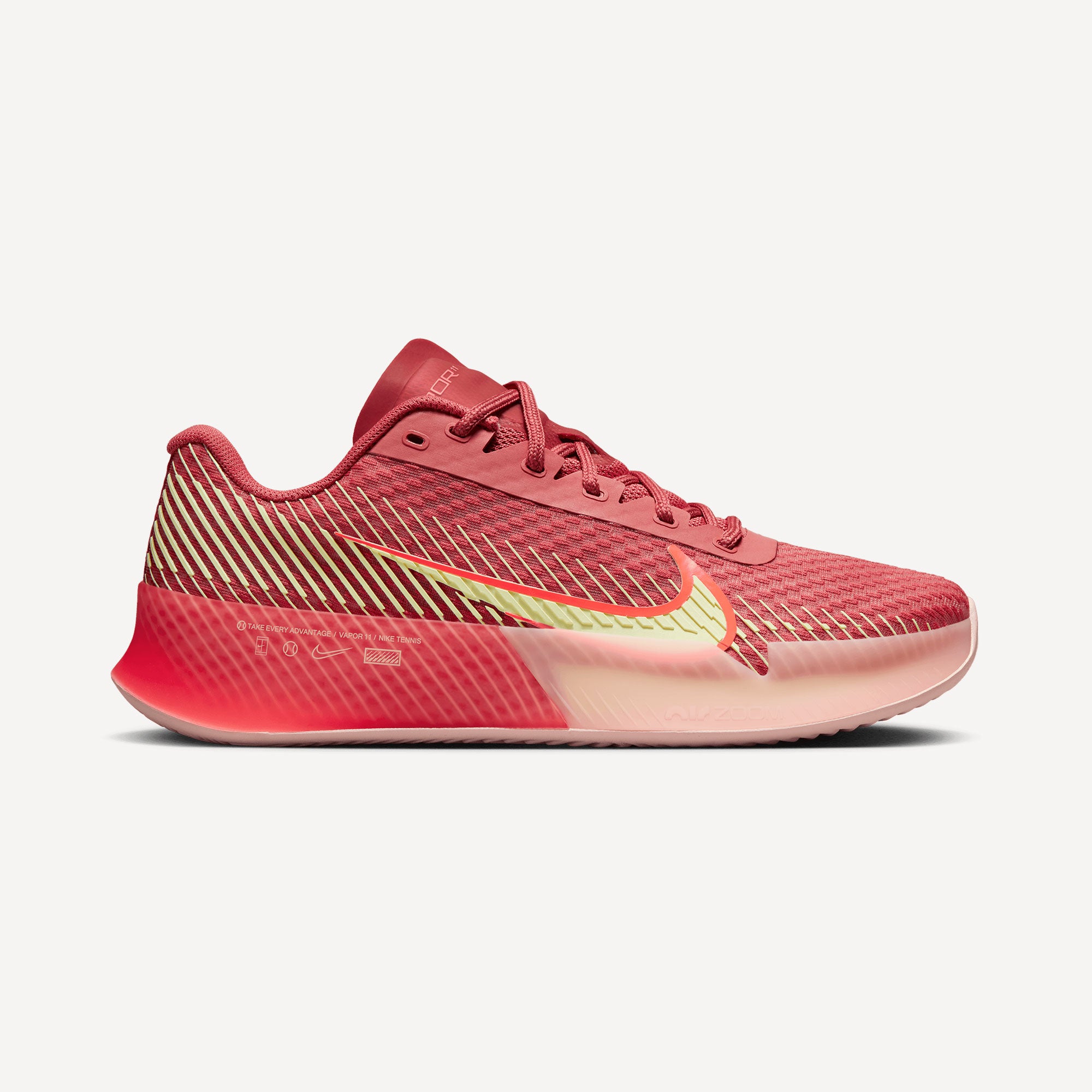 NikeCourt Air Zoom Vapor 11 Women's Clay Court Tennis Shoes Red (1)