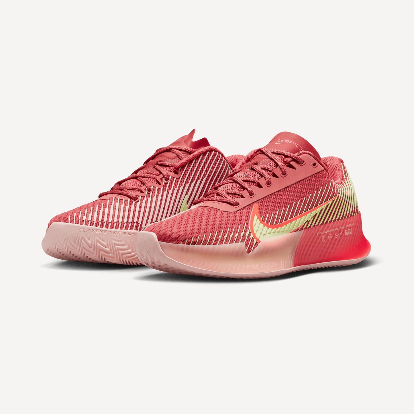 NikeCourt Air Zoom Vapor 11 Women's Clay Court Tennis Shoes Red (4)