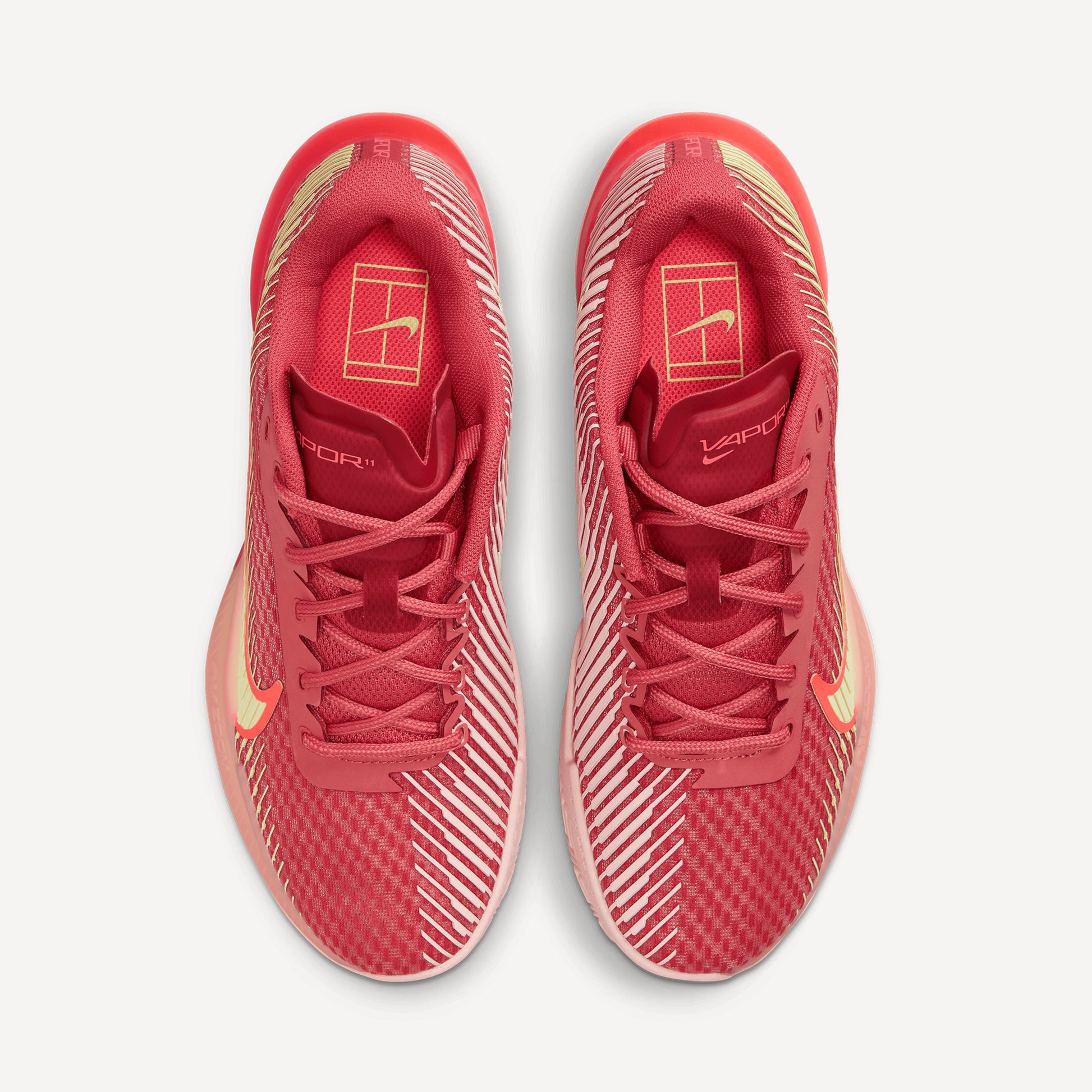 NikeCourt Air Zoom Vapor 11 Women's Clay Court Tennis Shoes Red (6)