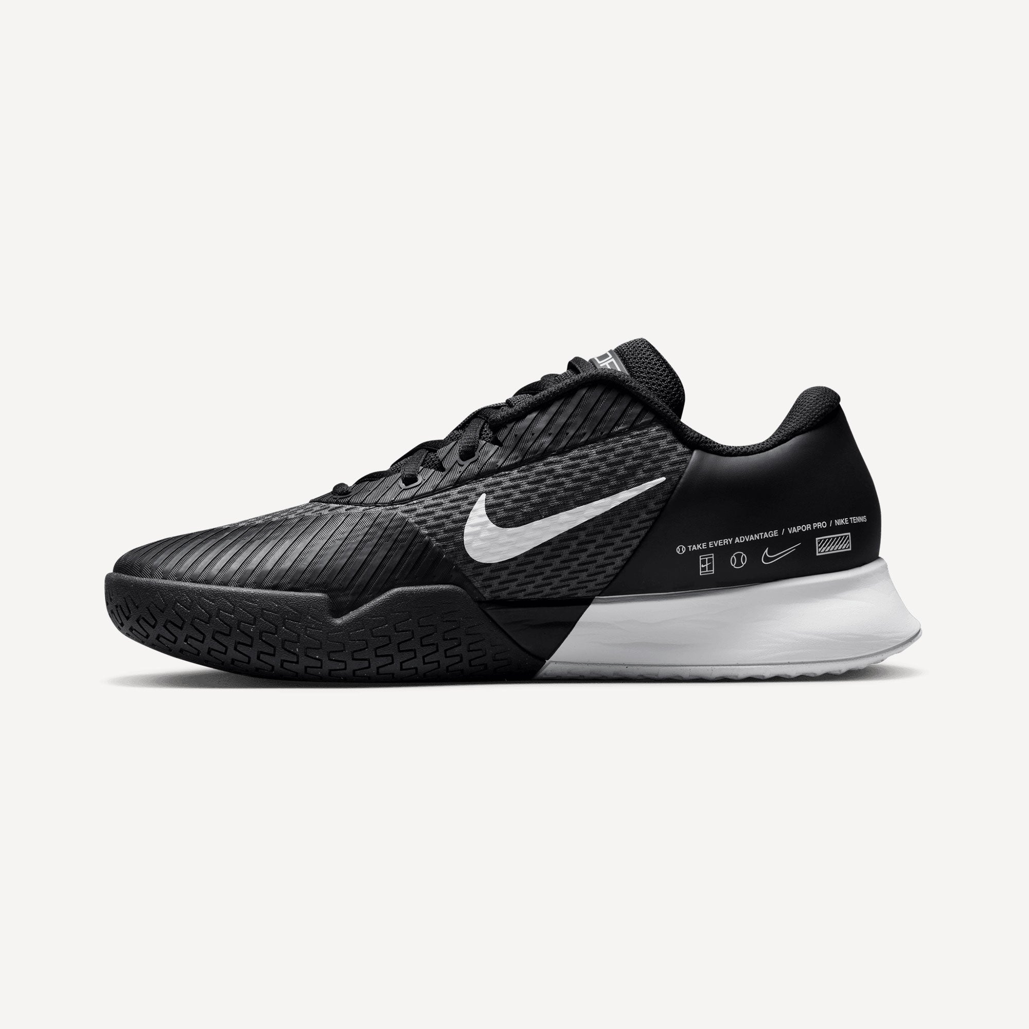 NikeCourt Air Zoom Vapor Pro 2 Men's Hard Court Tennis Shoes Black (3)
