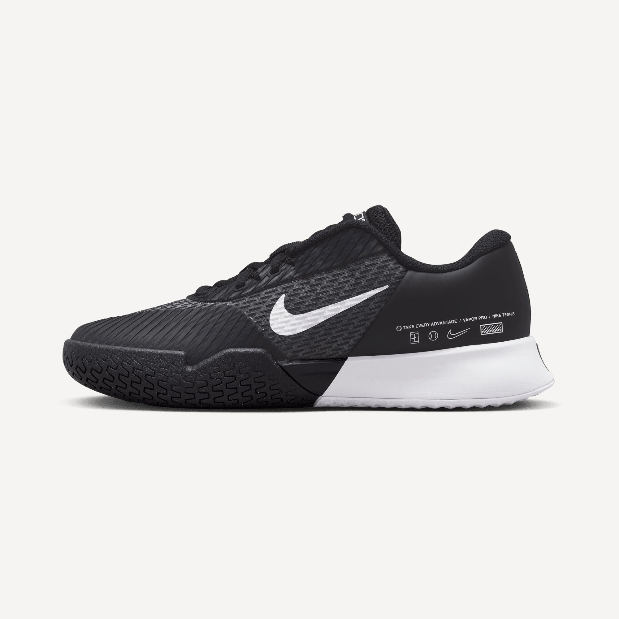 NikeCourt Air Zoom Vapor Pro 2 Women's Hard Court Tennis Shoes Black (3)