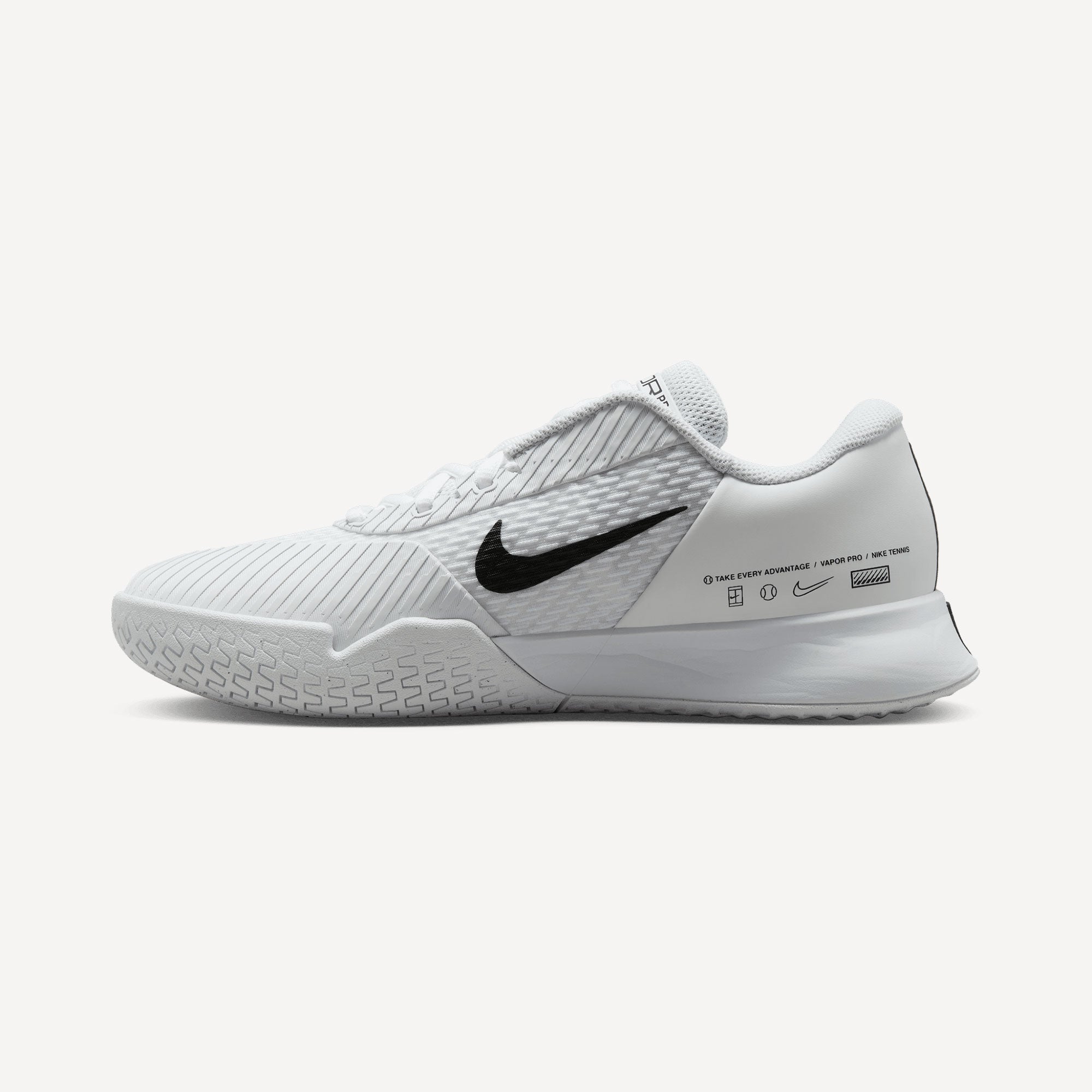 NikeCourt Air Zoom Vapor Pro 2 Women's Hard Court Tennis Shoes White (3)