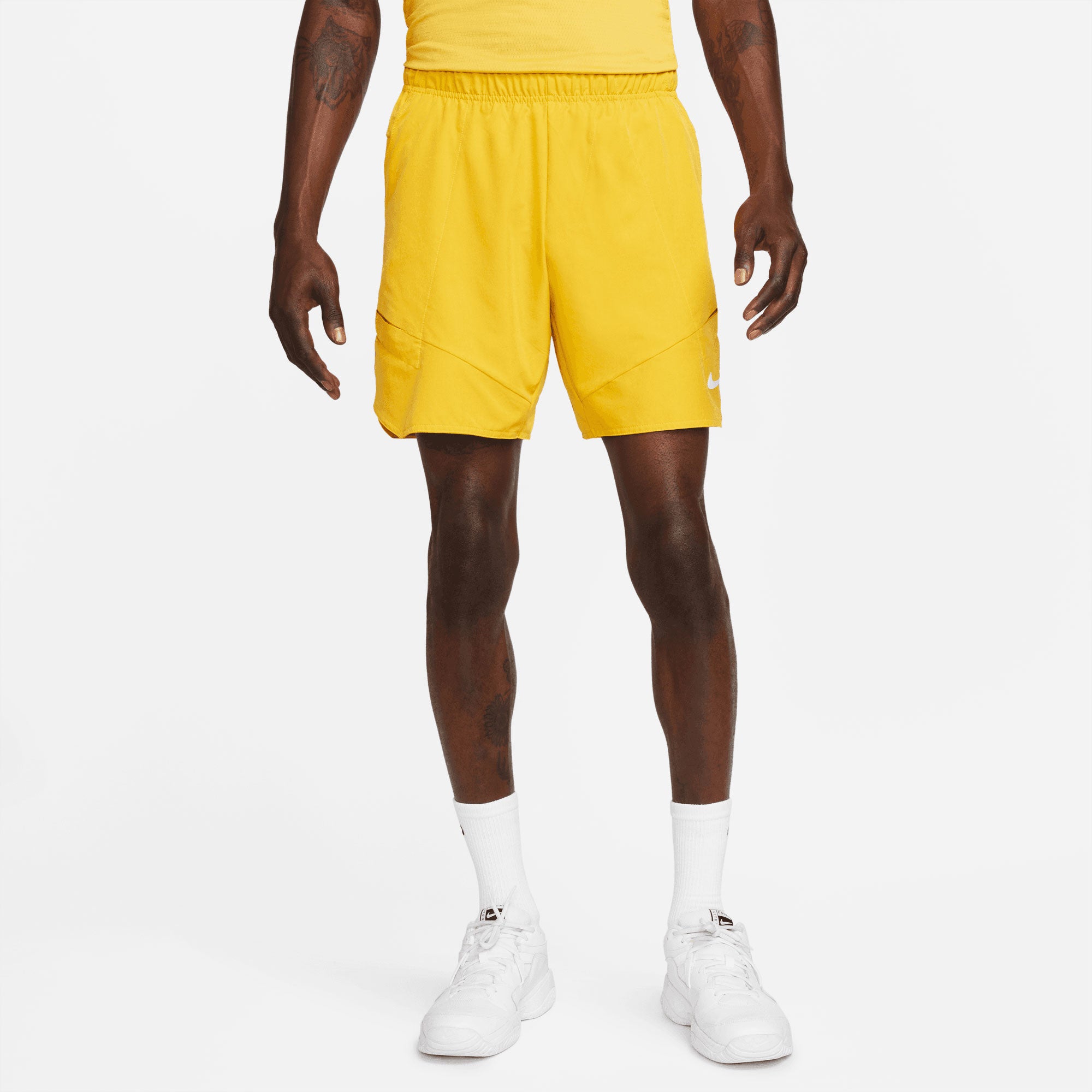 NikeCourt Dri-FIT Advantage Men's 7-Inch Tennis Shorts Yellow (1)