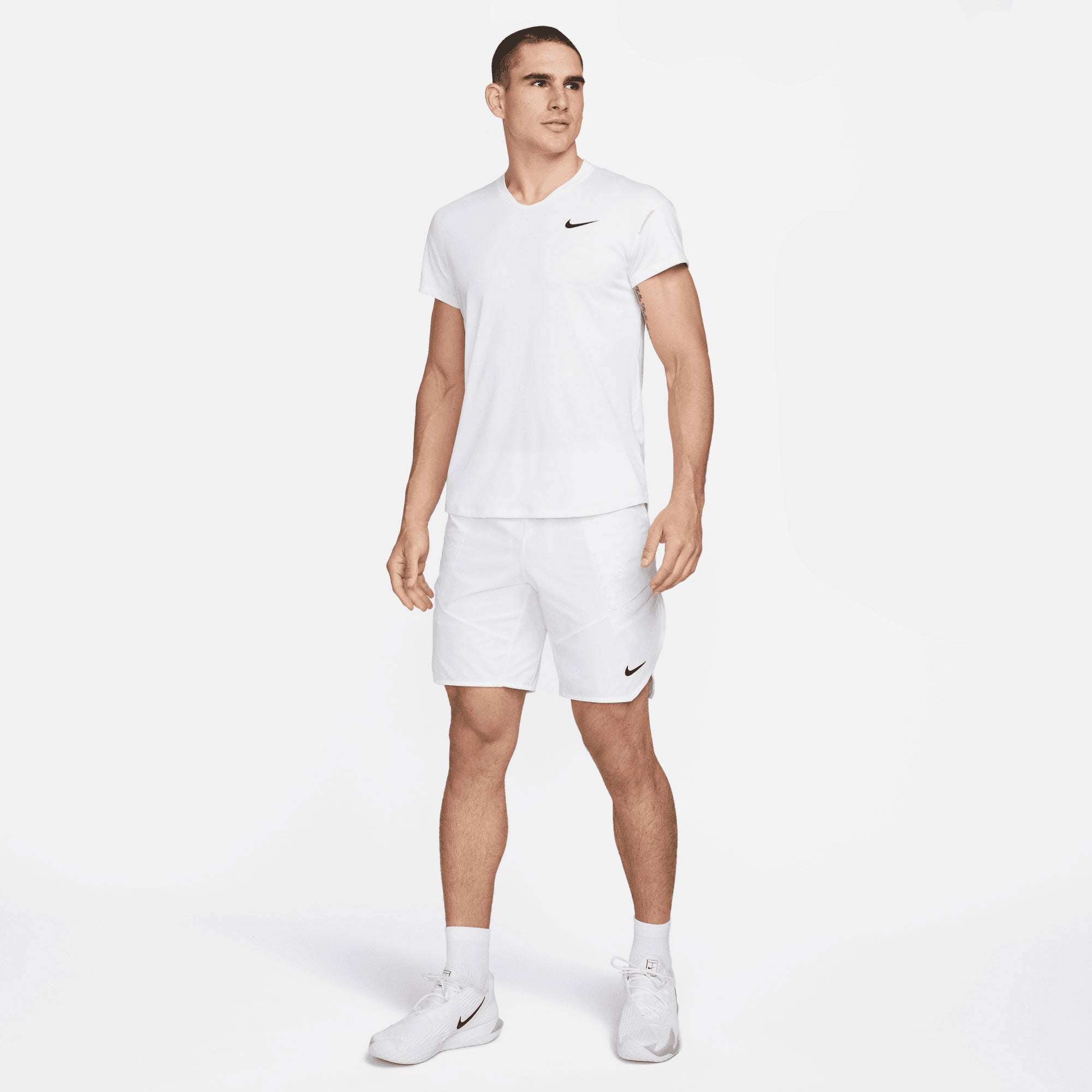NikeCourt Dri-FIT Advantage Men's 9-Inch Tennis Shorts White (7)