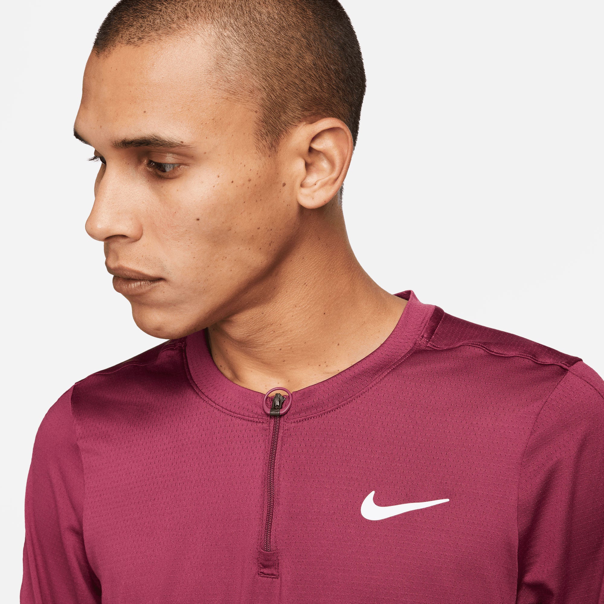 NikeCourt Dri-FIT Advantage Men's Half-Zip Long-Sleeve Tennis Shirt Red (3)