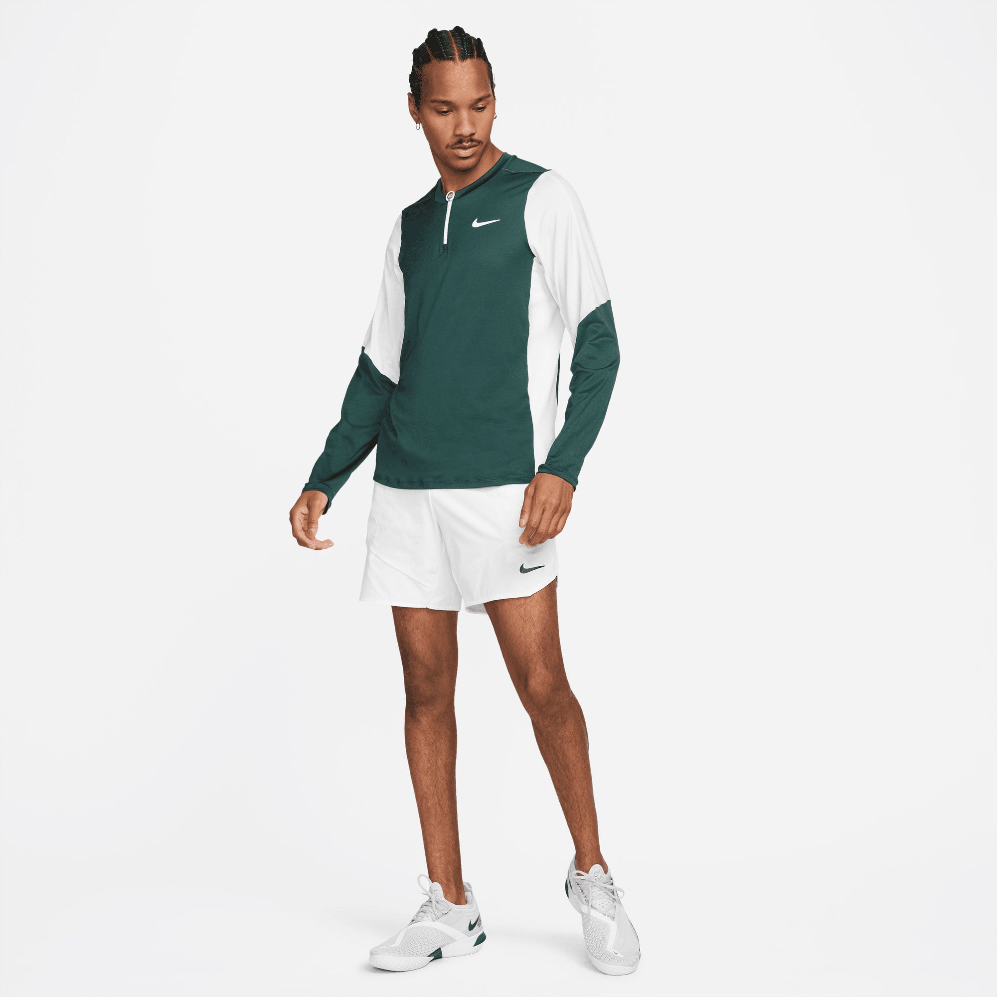 NikeCourt Dri-FIT Advantage Men's Half-Zip Tennis Shirt Green (4)