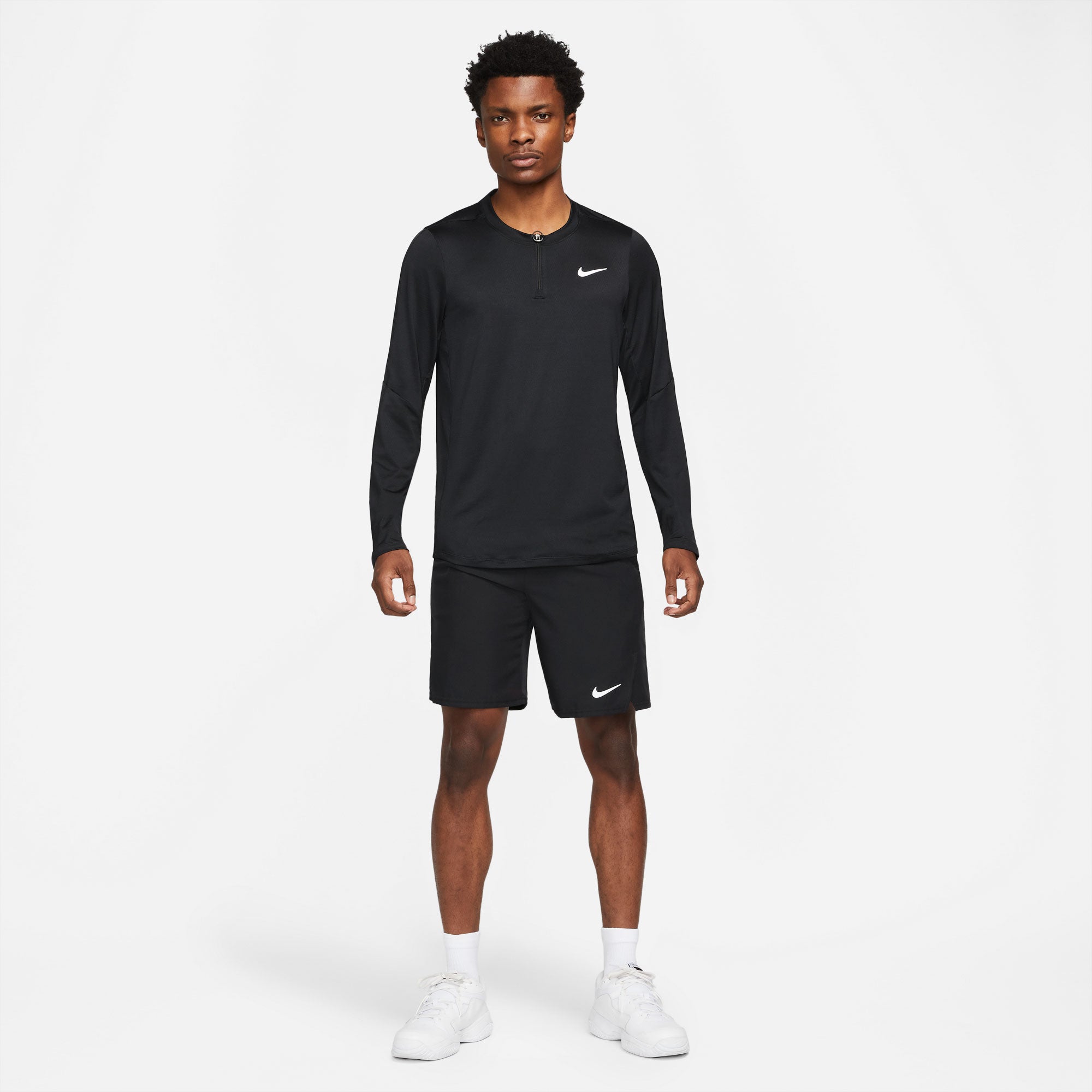 NikeCourt Dri-FIT Advantage Men's Long-Sleeve Half-Zip Tennis Shirt Black (3)