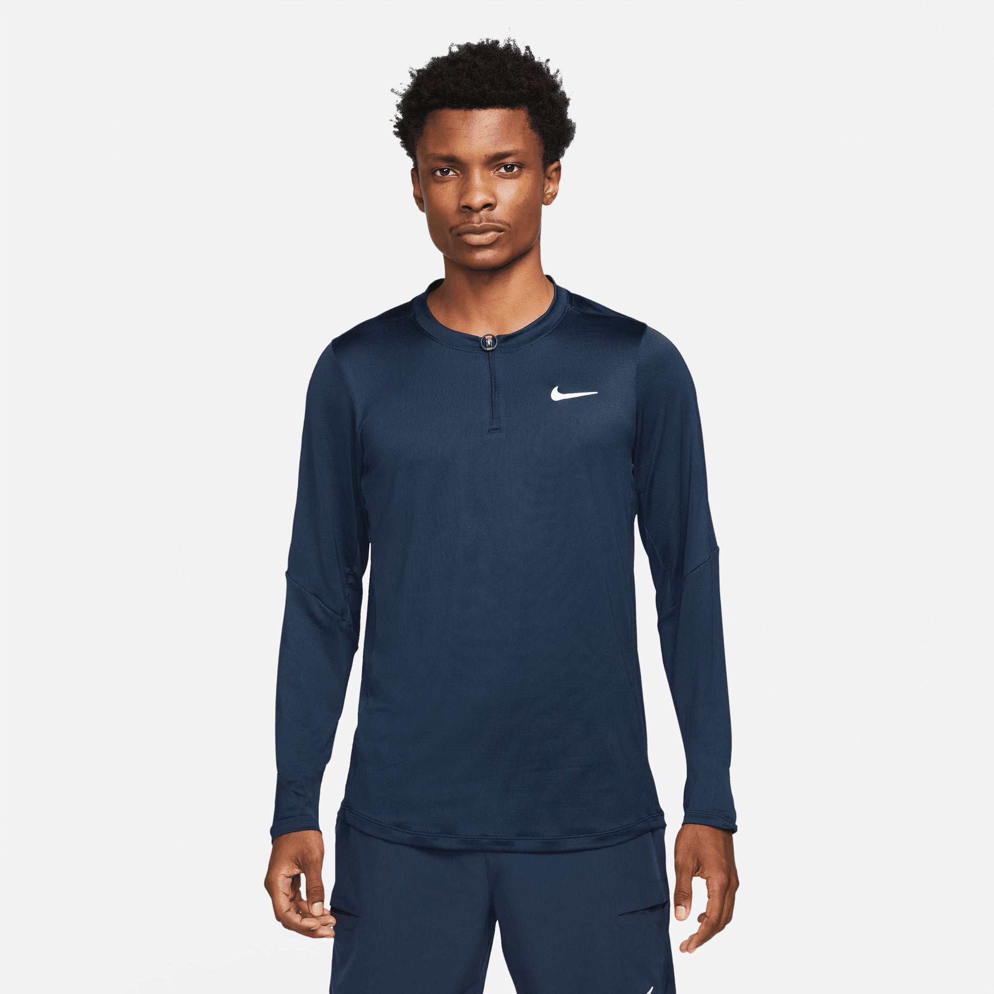 NikeCourt Dri-FIT Advantage Men's Long-Sleeve Half-Zip Tennis Shirt Blue (1)