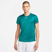 NikeCourt Dri-FIT Advantage Men's Printed Tennis Shirt Green (1)