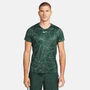 NikeCourt Dri-FIT Advantage Men's Printed Tennis Shirt Green (1)
