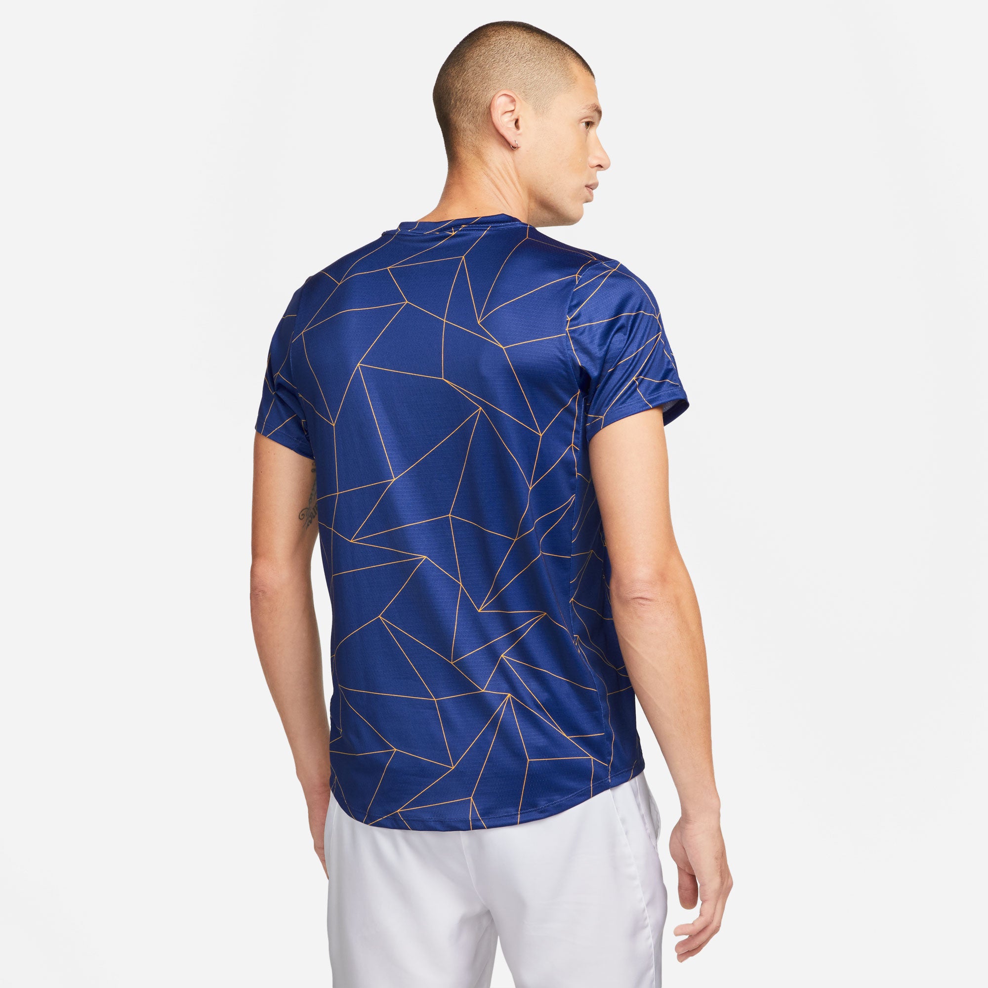 NikeCourt Dri-FIT Advantage Men's Printed Tennis Shirt Blue (2)