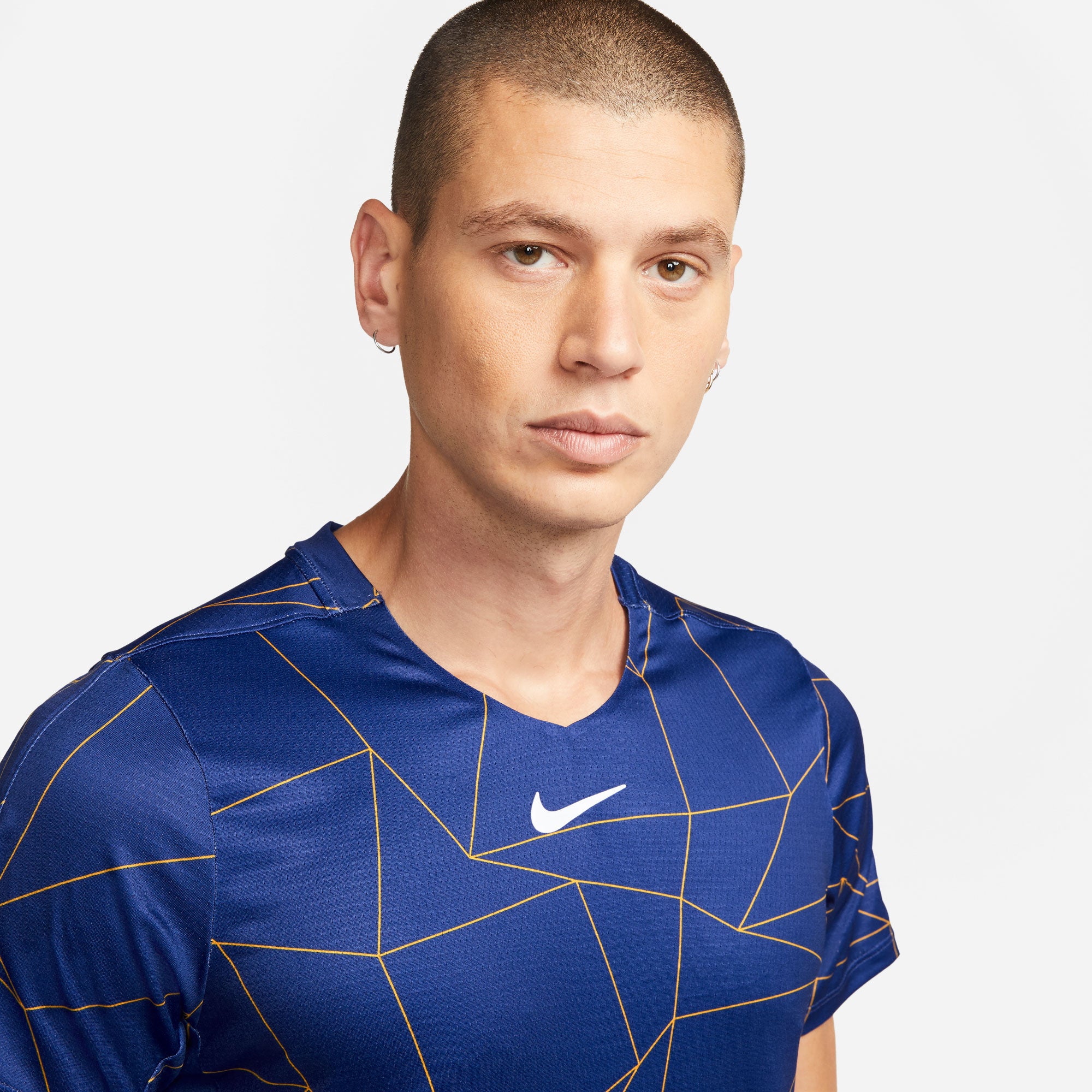NikeCourt Dri-FIT Advantage Men's Printed Tennis Shirt Blue (4)