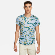 NikeCourt Dri-FIT Advantage Men's Printed Tennis Shirt Blue (1)