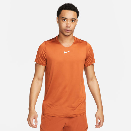 NikeCourt Dri-FIT Advantage Men's Tennis Shirt Brown (1)