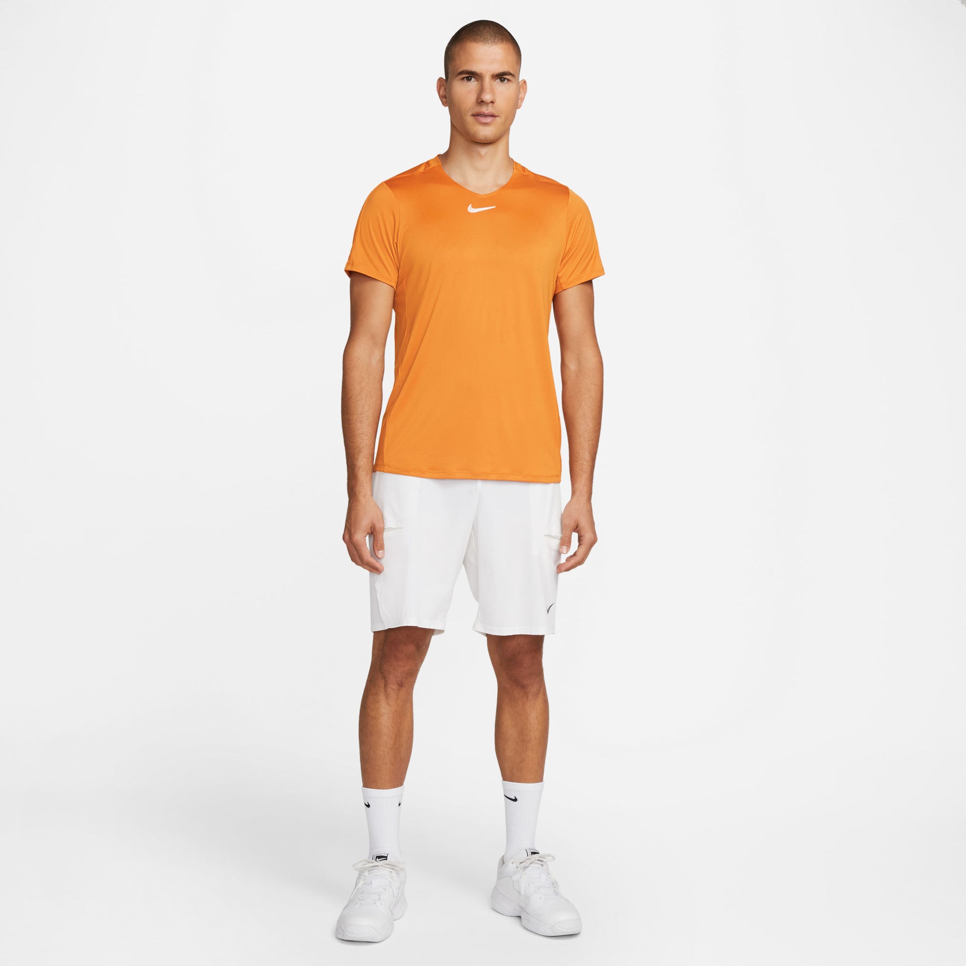 NikeCourt Dri-FIT Advantage Men's Tennis Shirt Orange (3)