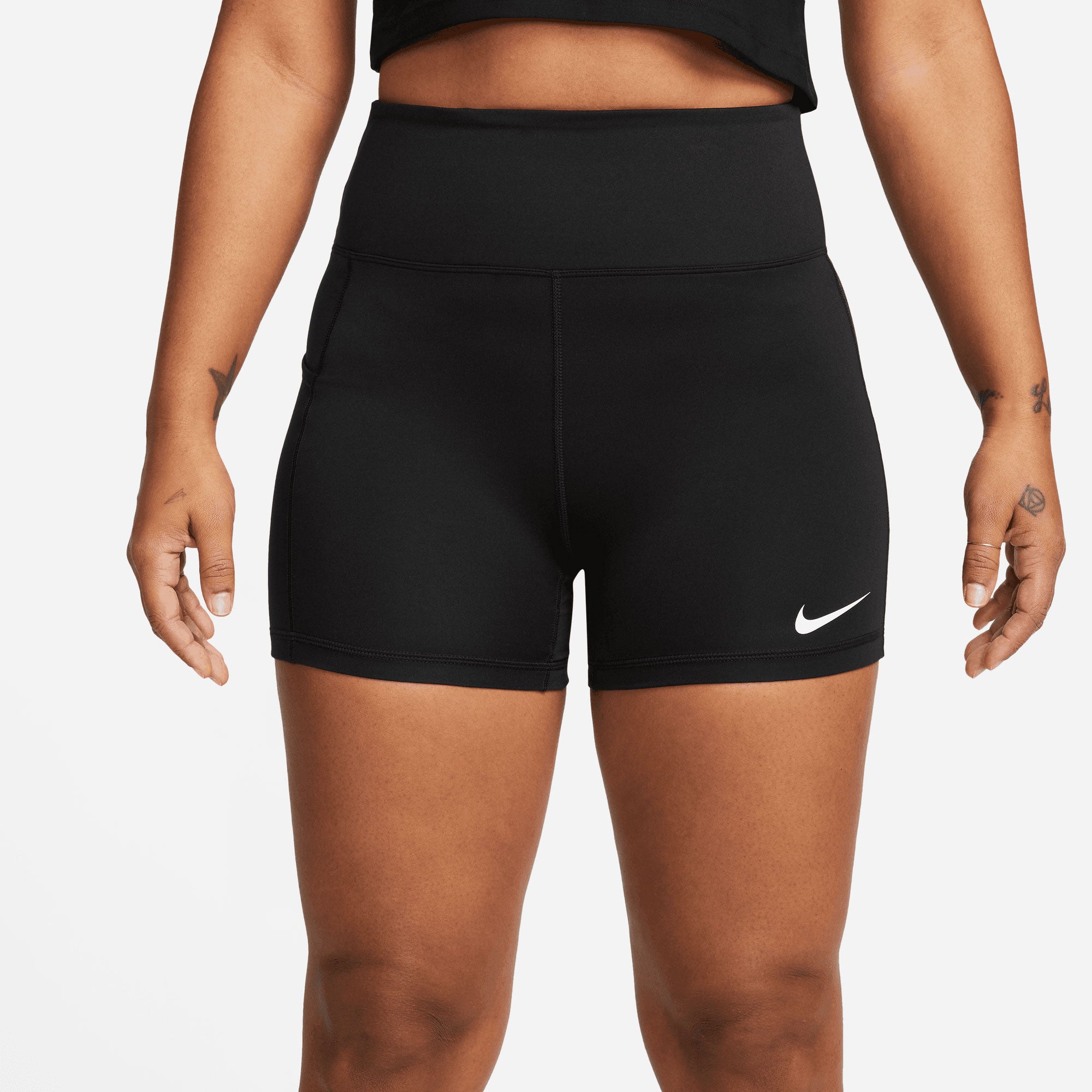 NikeCourt Dri-FIT Advantage Women's 4-Inch High-Rise Tennis Shorts Black (3)