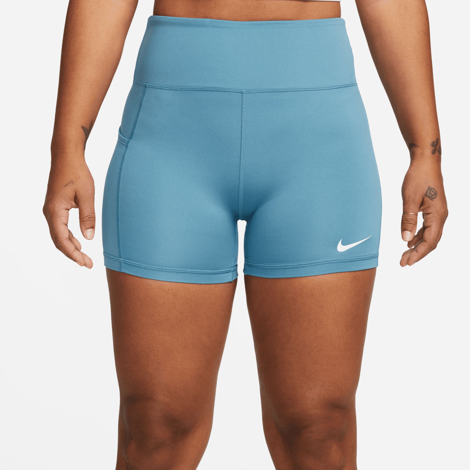 NikeCourt Dri-FIT Advantage Women's 4-Inch High-Rise Tennis Shorts Blue (3)