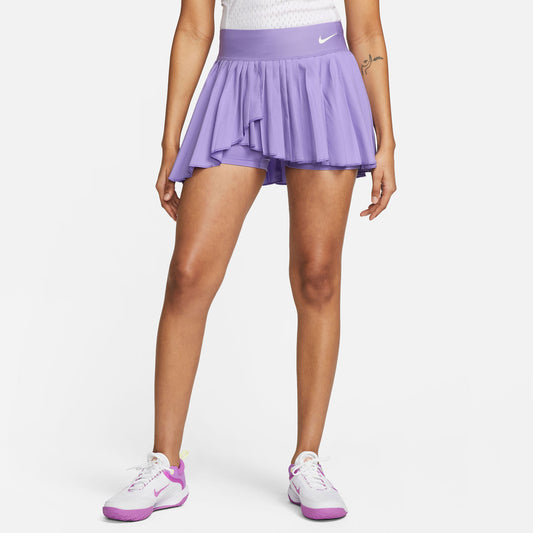 NikeCourt Dri-FIT Advantage Women's Pleated Tennis Skirt Purple (1)