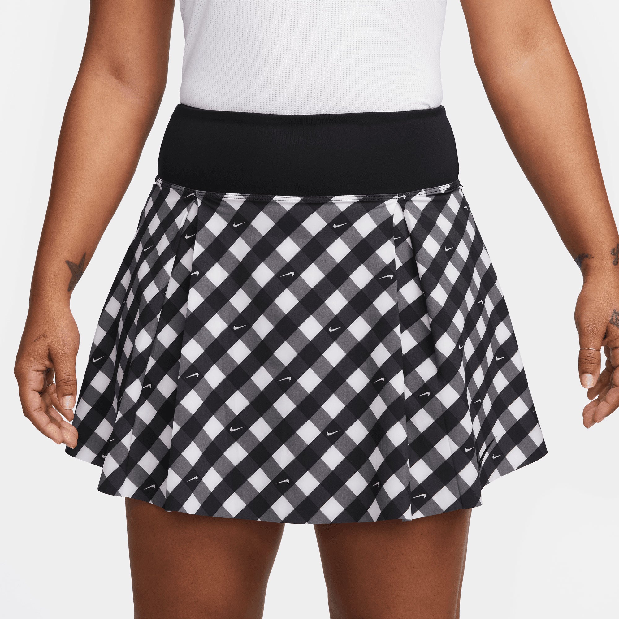 NikeCourt Dri-FIT Advantage Women's Regular Printed Tennis Skirt Black (3)
