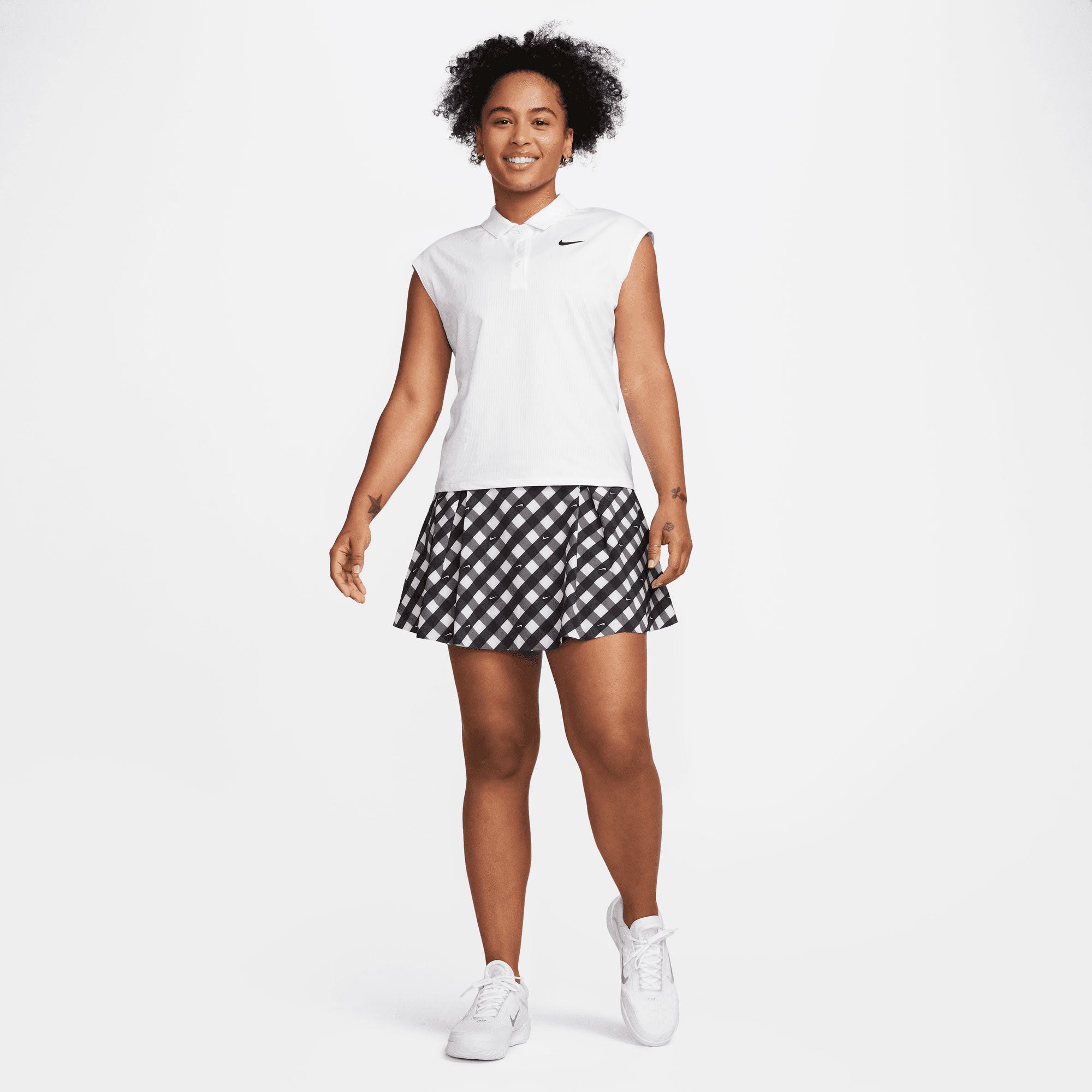 NikeCourt Dri-FIT Advantage Women's Regular Printed Tennis Skirt Black (7)