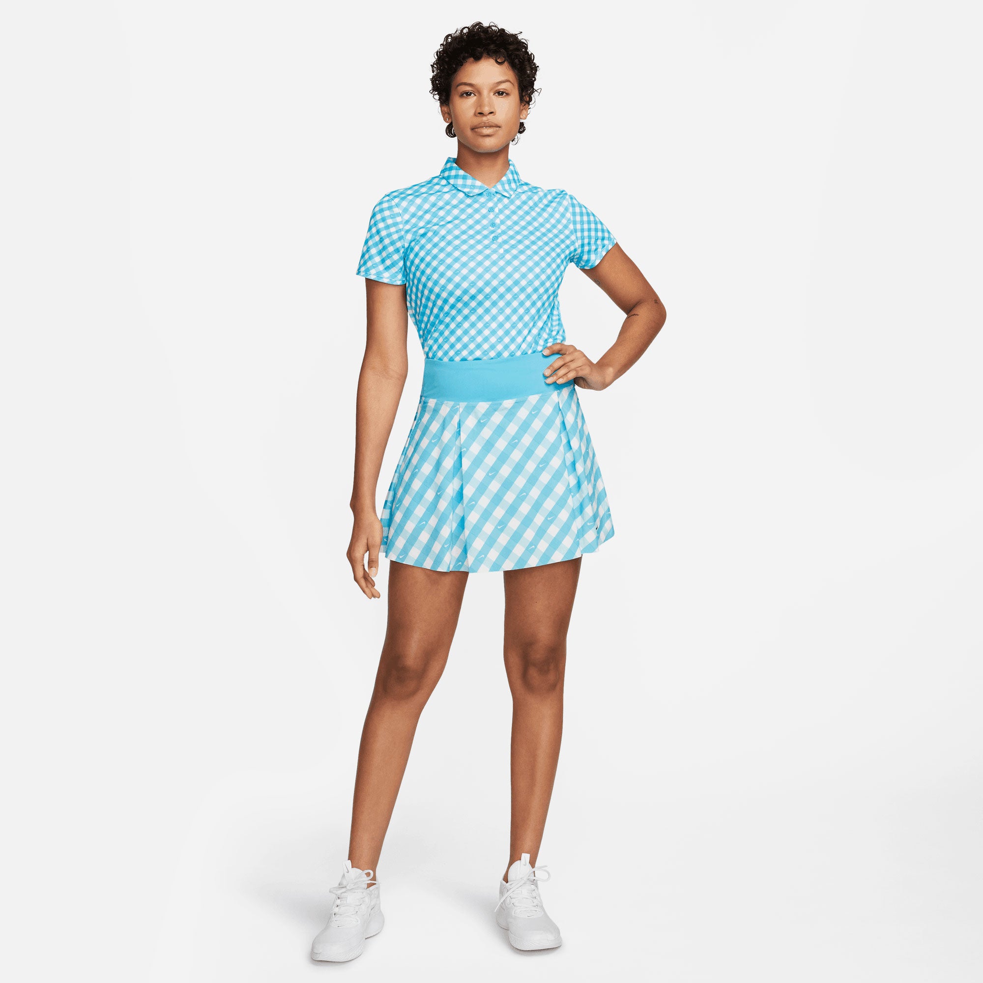 NikeCourt Dri-FIT Advantage Women's Regular Printed Tennis Skirt Blue (6)
