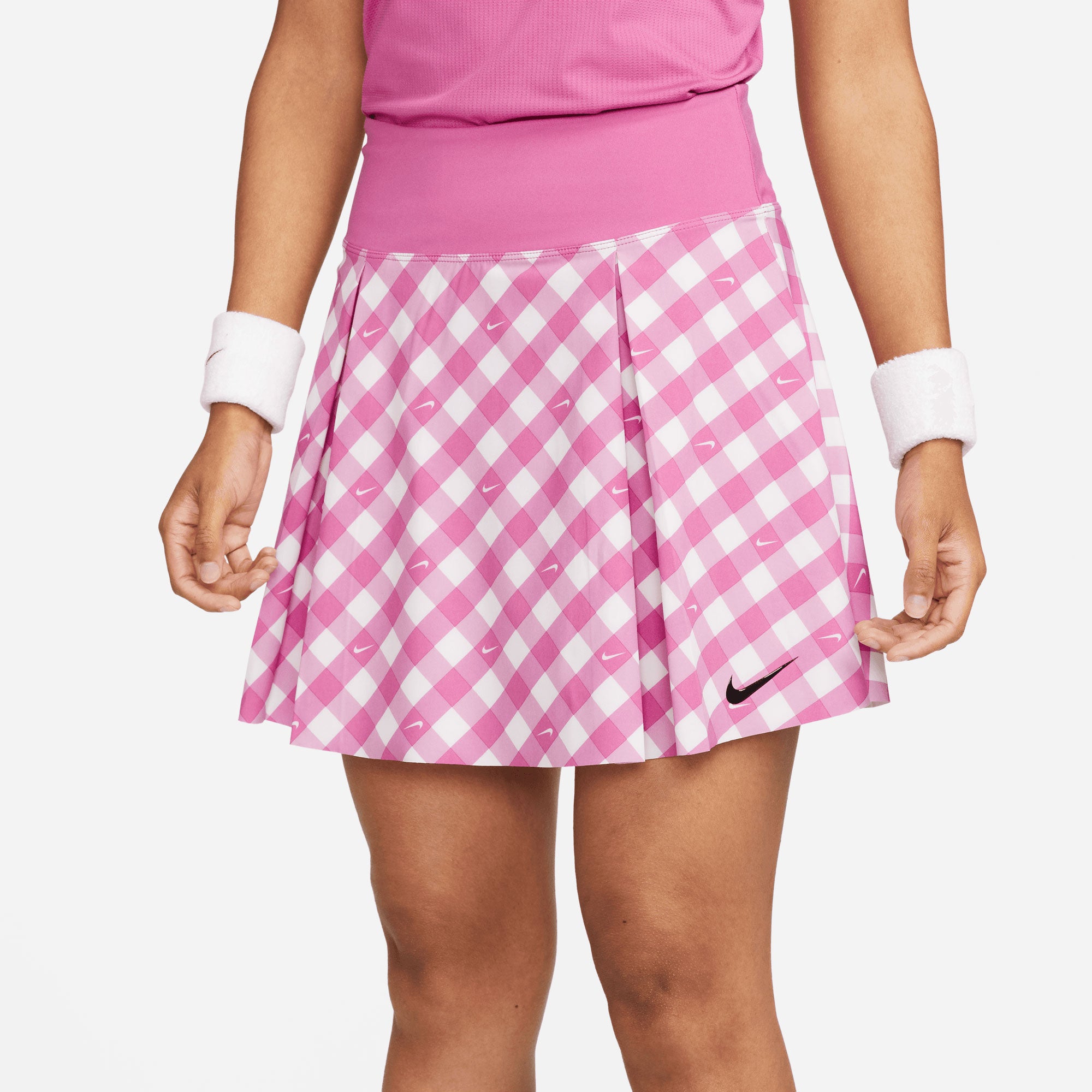 NikeCourt Dri-FIT Advantage Women's Regular Printed Tennis Skirt Pink (3)