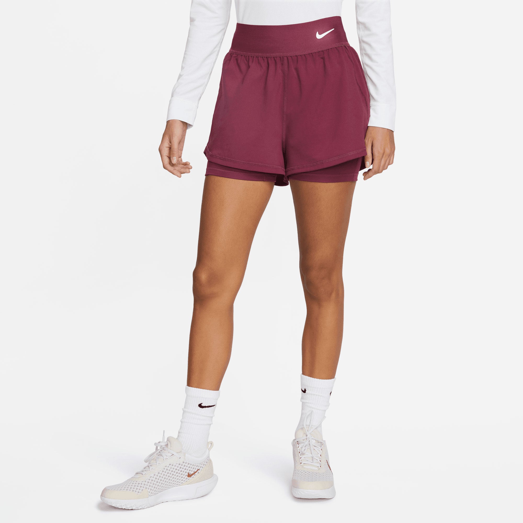 NikeCourt Dri-FIT Advantage Women's Tennis Shorts Red (1)