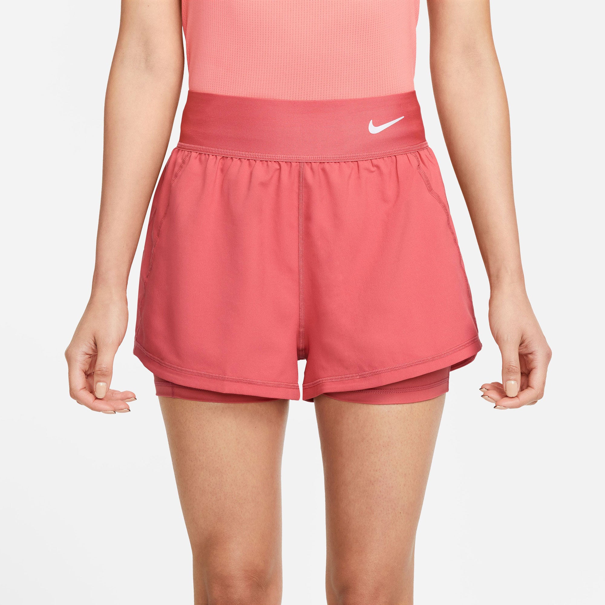 NikeCourt Dri-FIT Advantage Women's Tennis Shorts Red (3)