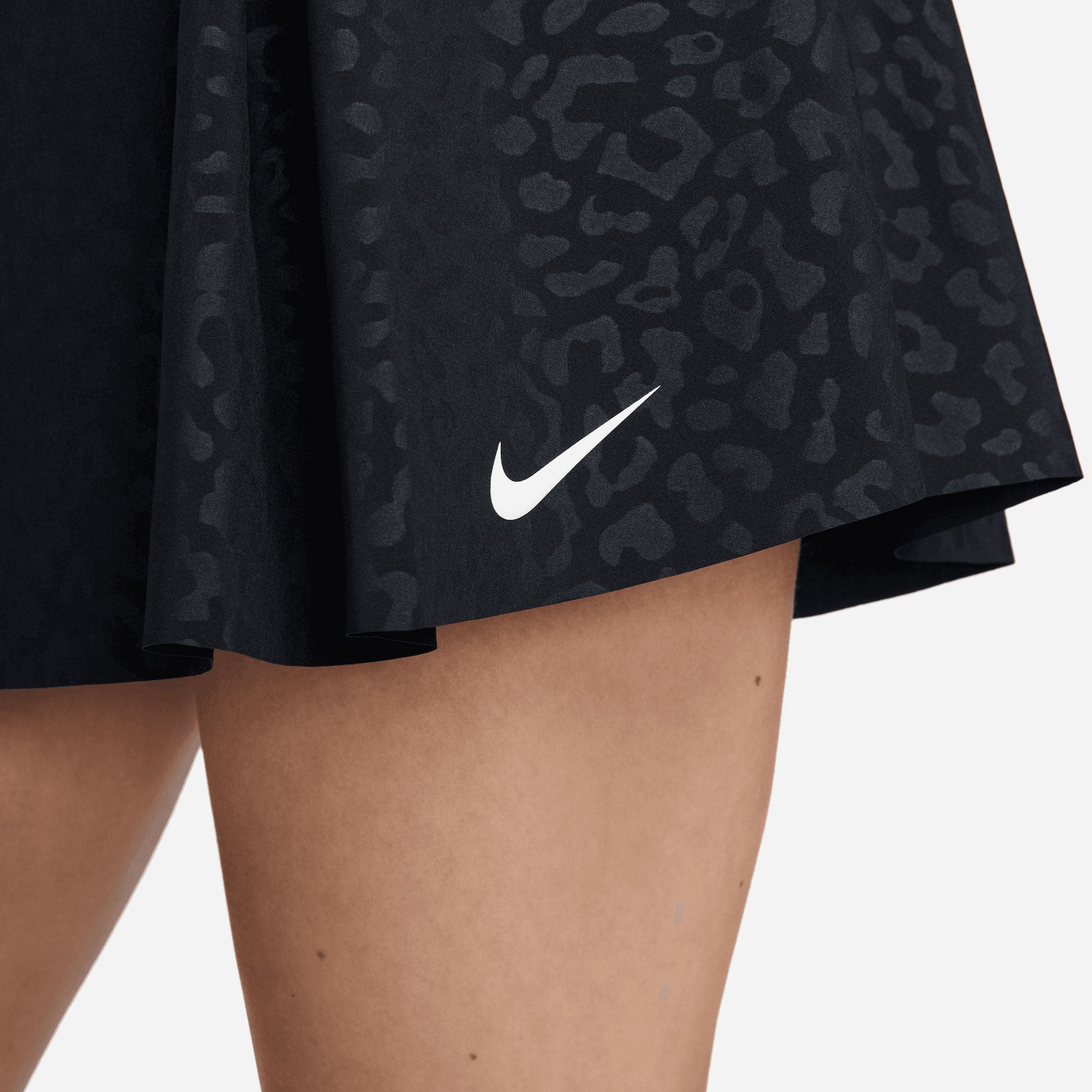 NikeCourt Dri-FIT Club Women's Printed Tall Tennis Skirt Black (4)