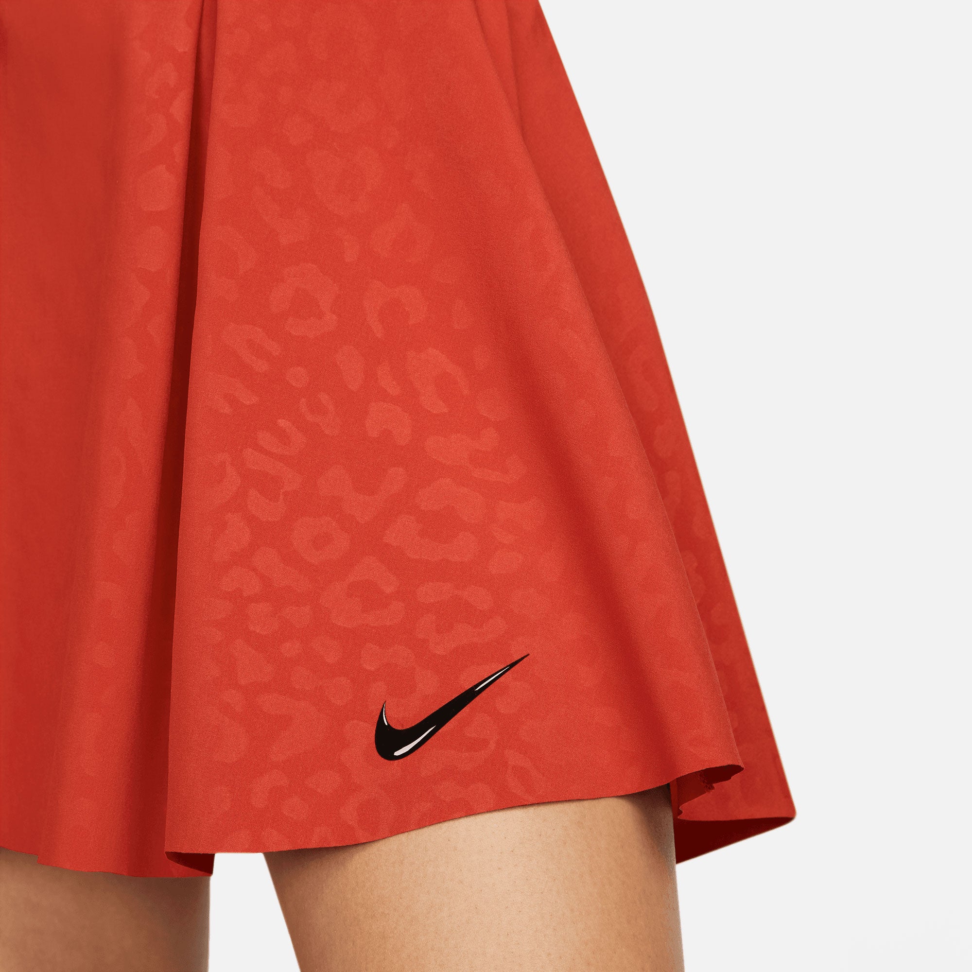 NikeCourt Dri-FIT Club Women's Printed Tall Tennis Skirt Red (4)