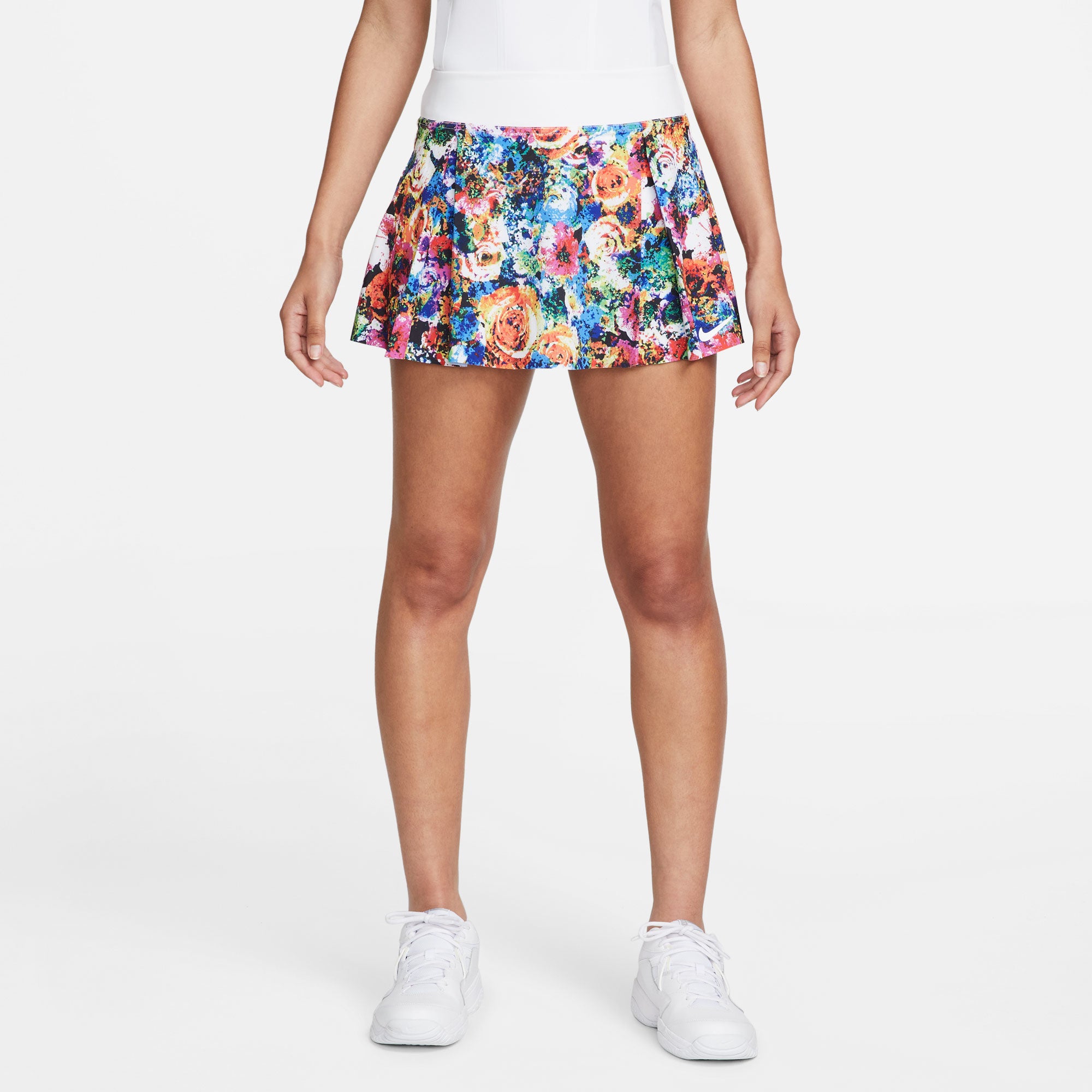 NikeCourt Dri-FIT Club Women's Printed Tennis Skirt White (1)